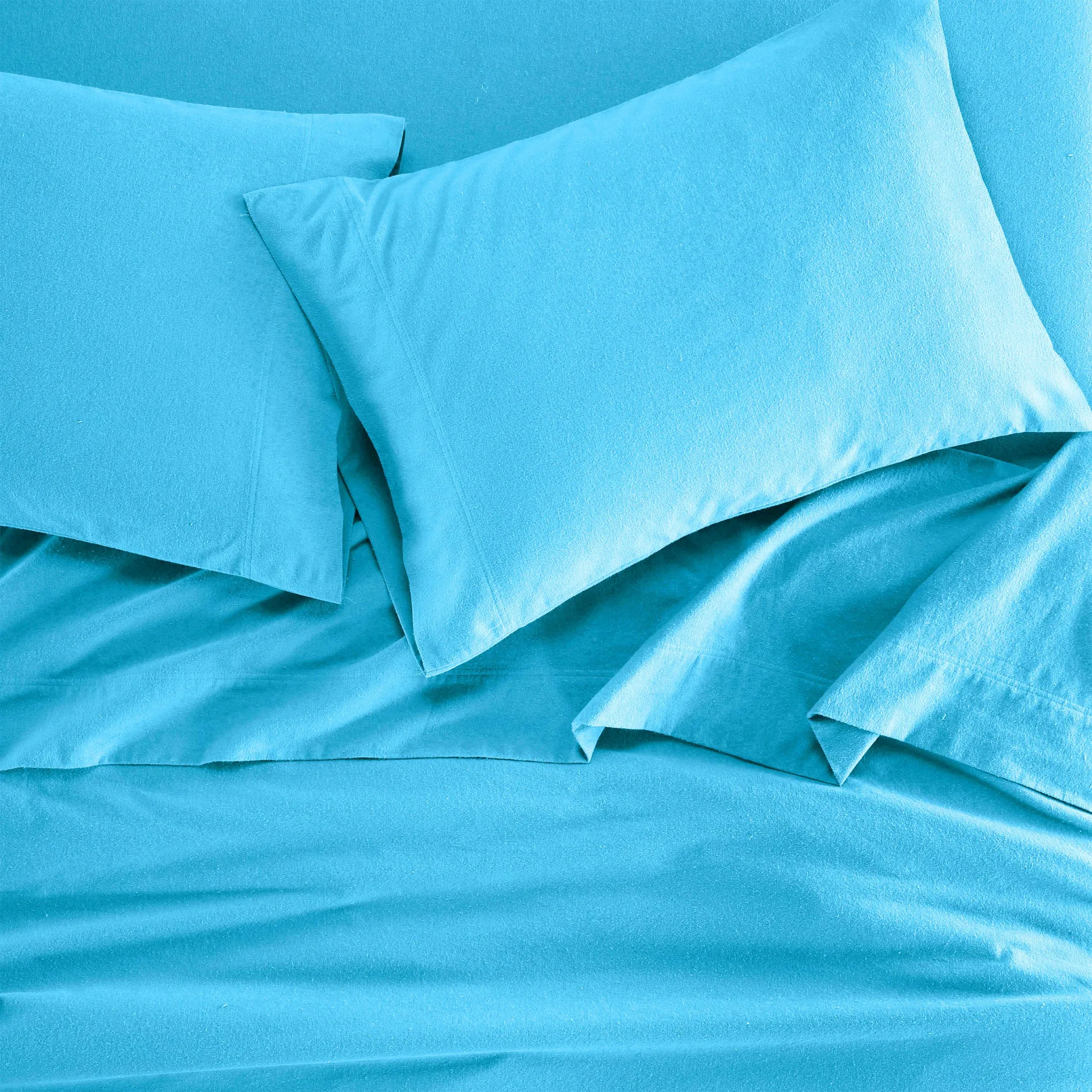 100% Cotton Flannel Solid Deep Pocket Bed Sheet Set - Image 23