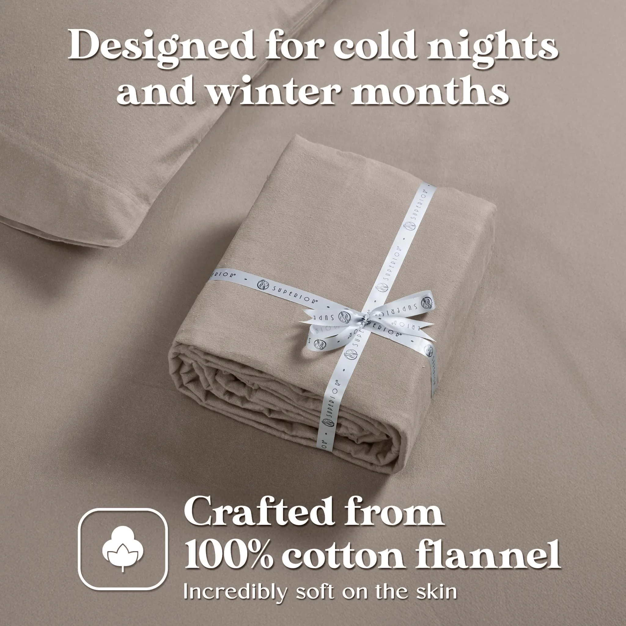100% Cotton Flannel Solid Deep Pocket Bed Sheet Set - Image 43