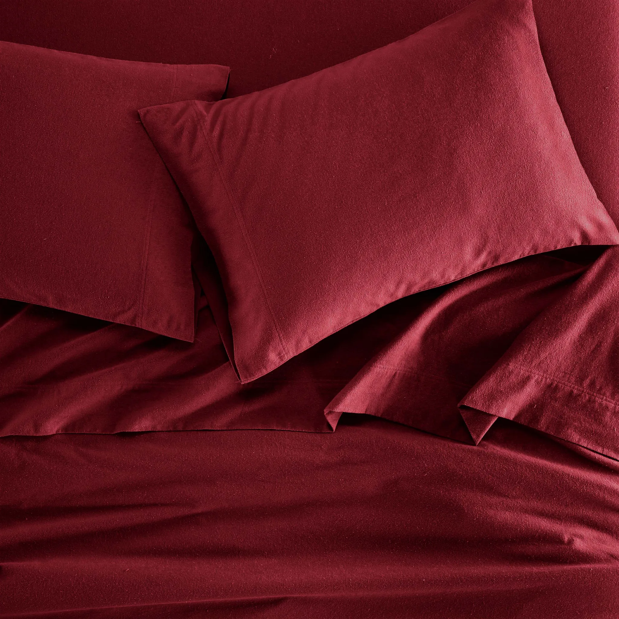 100% Cotton Flannel Solid Deep Pocket Bed Sheet Set - Image 55