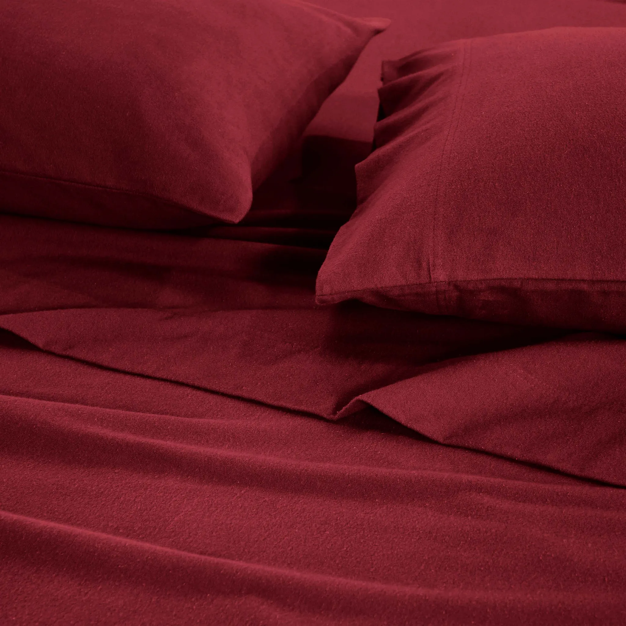 100% Cotton Flannel Solid Deep Pocket Bed Sheet Set - Image 56