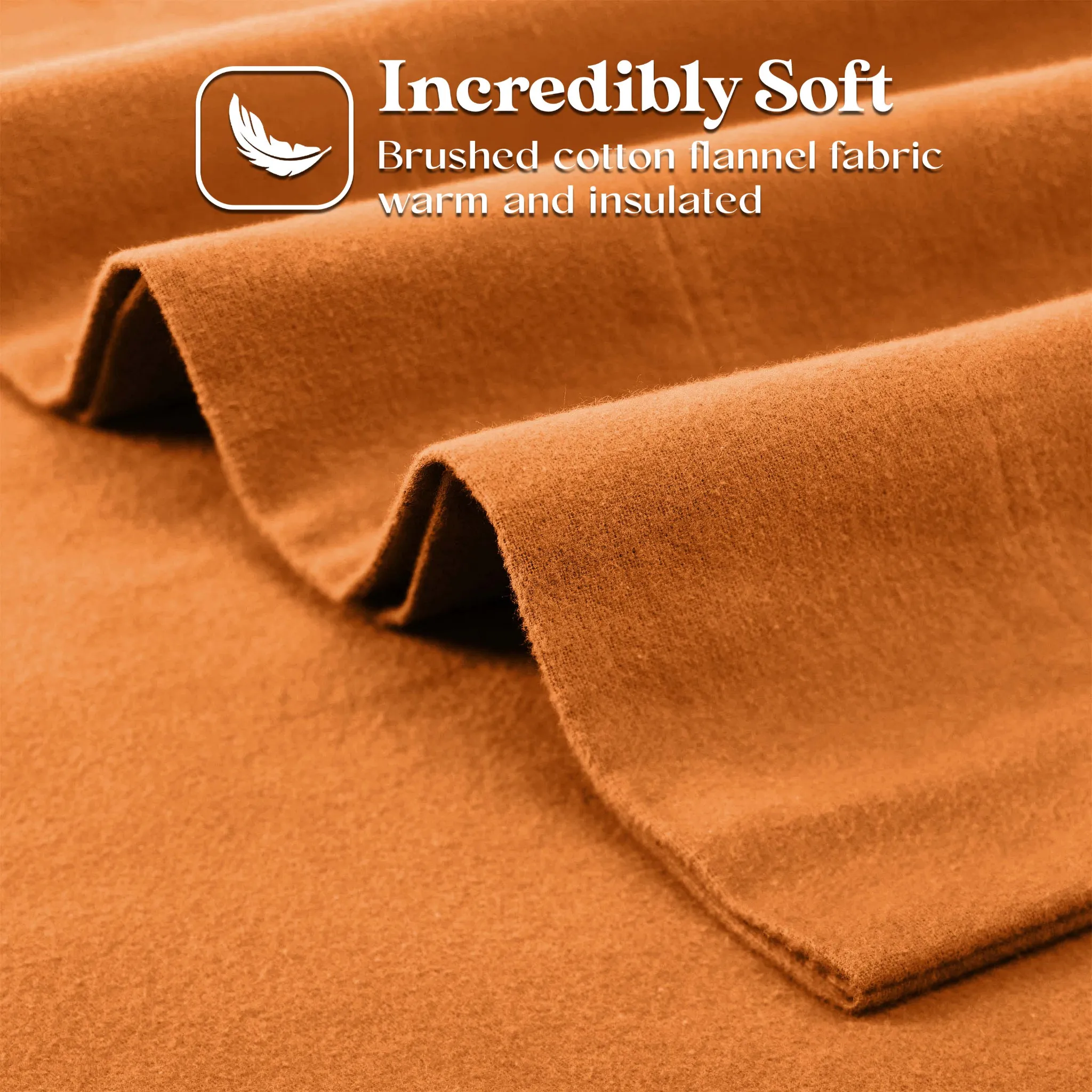 100% Cotton Flannel Solid Deep Pocket Bed Sheet Set - Image 77
