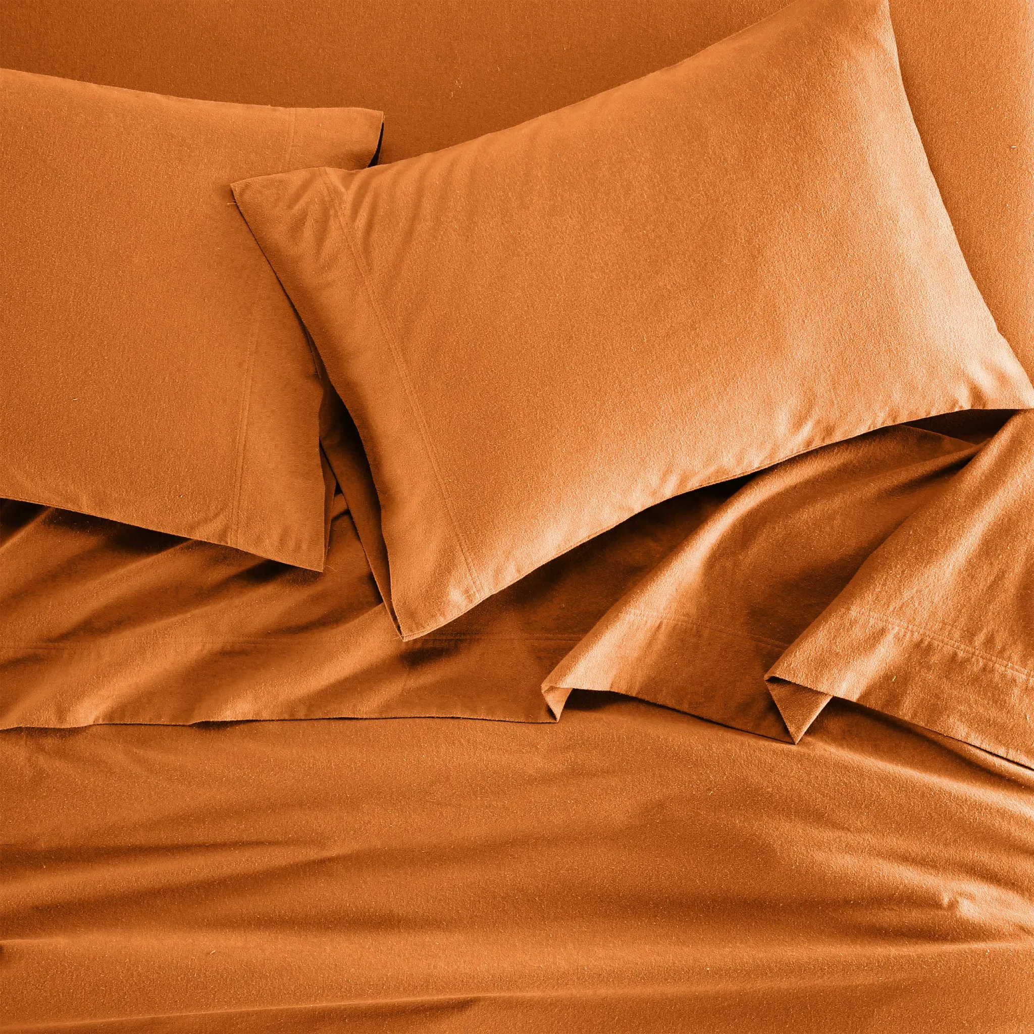 100% Cotton Flannel Solid Deep Pocket Bed Sheet Set - Image 80