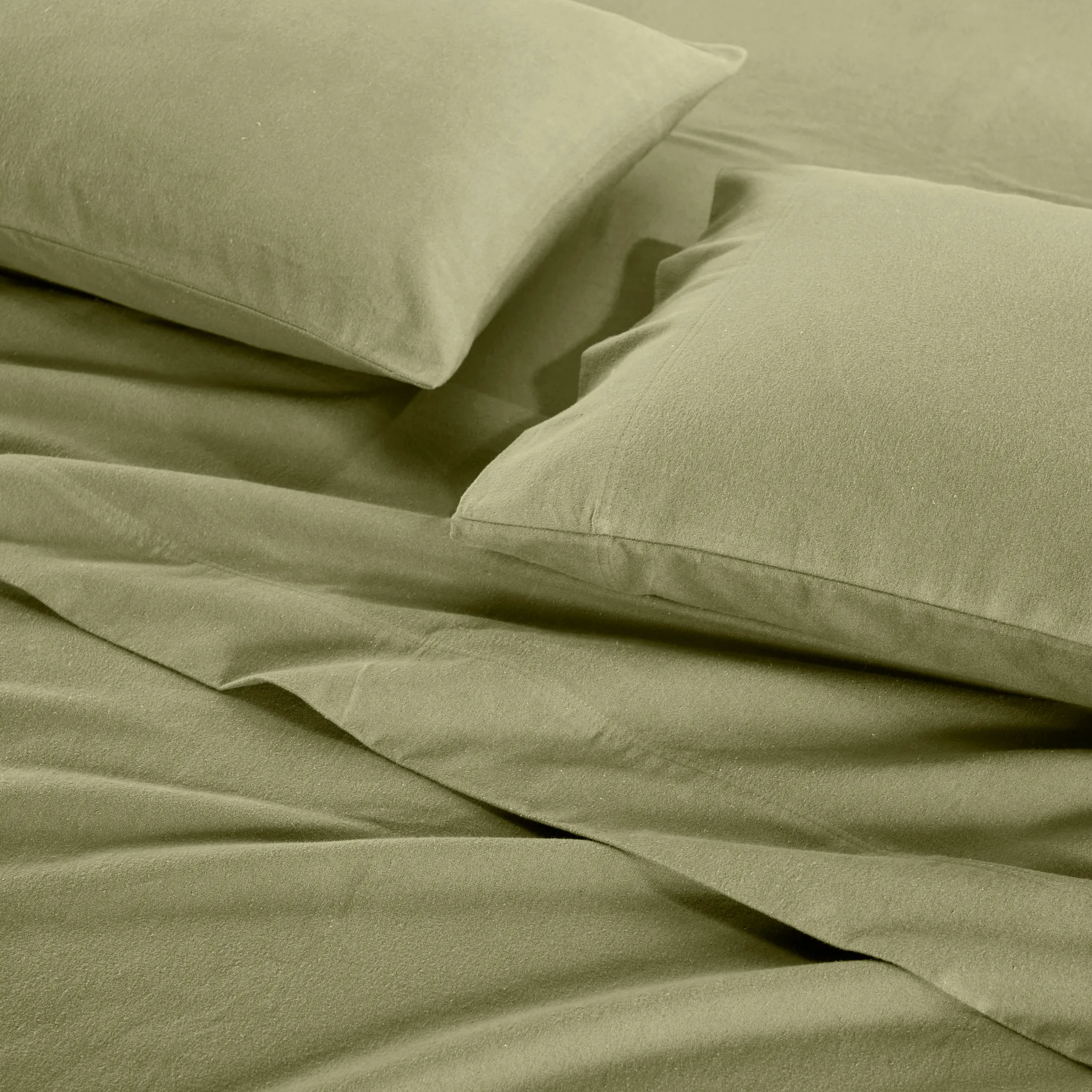 100% Cotton Flannel Solid Deep Pocket Bed Sheet Set - Image 87