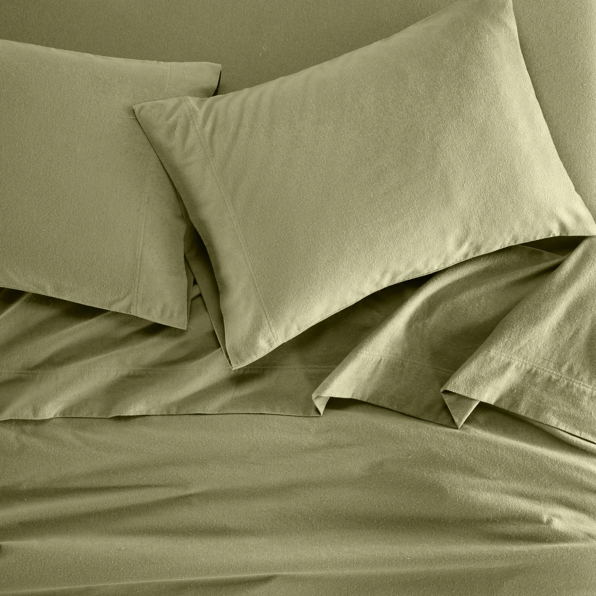 100% Cotton Flannel Solid Deep Pocket Bed Sheet Set - Image 88