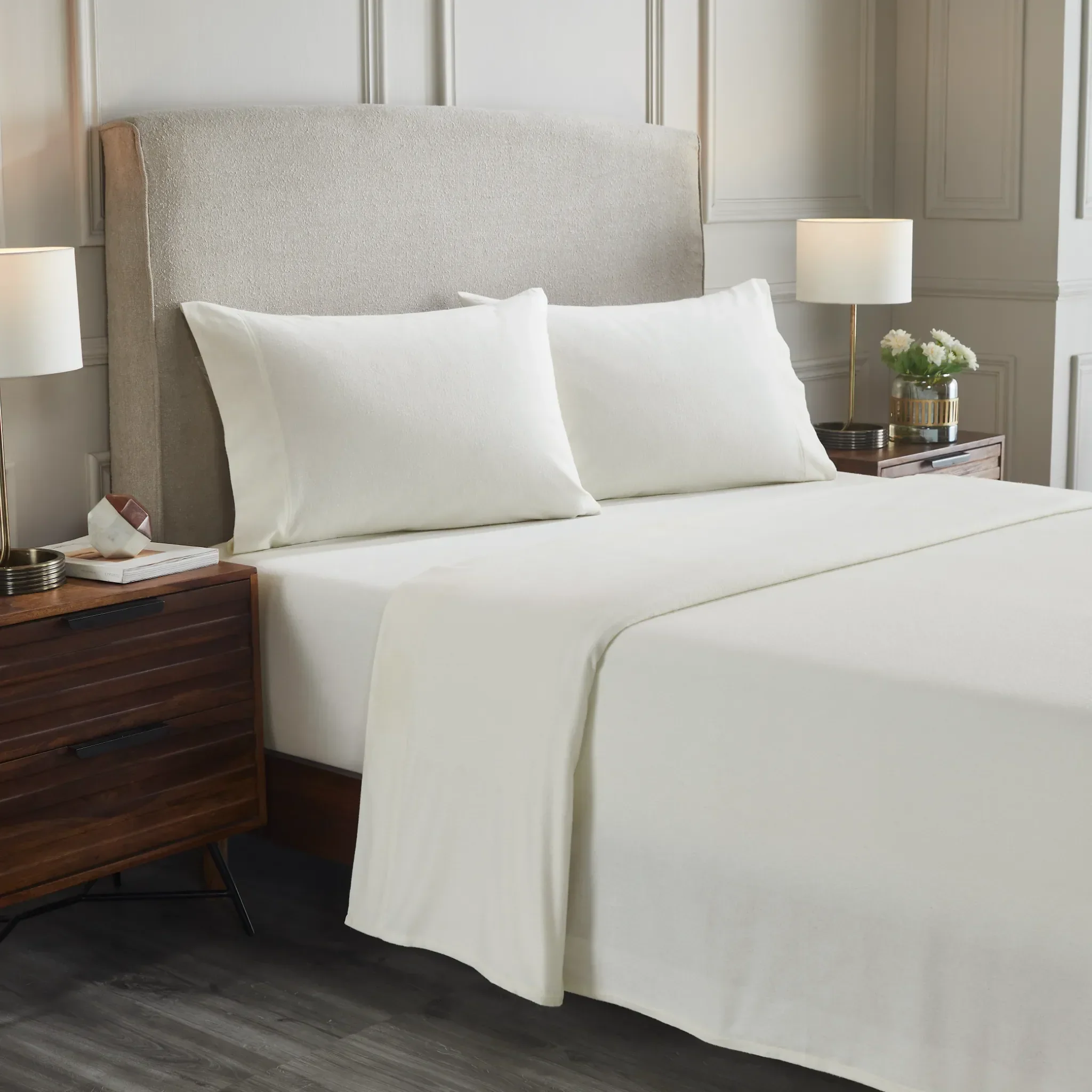 100% Cotton Flannel Solid Deep Pocket Bed Sheet Set - Image 9