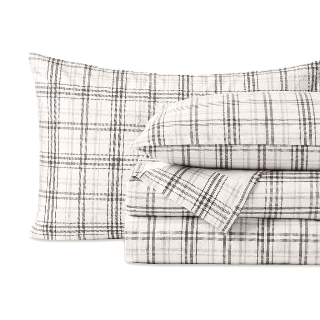 100% Cotton Flannel Sheet Set Plaid Classic Modern Farmhouse Deep Pocket - Image 28
