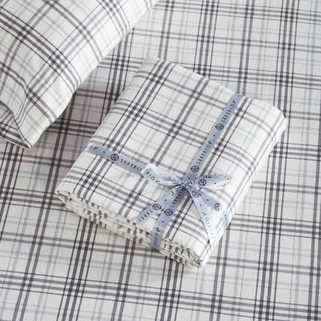 100% Cotton Flannel Sheet Set Plaid Classic Modern Farmhouse Deep Pocket - Image 29