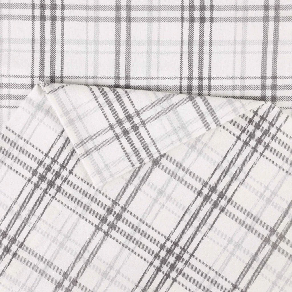 100% Cotton Flannel Sheet Set Plaid Classic Modern Farmhouse Deep Pocket - Image 30
