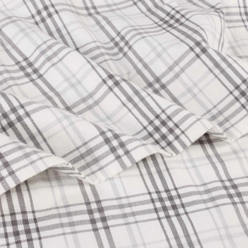100% Cotton Flannel Sheet Set Plaid Classic Modern Farmhouse Deep Pocket - Image 32