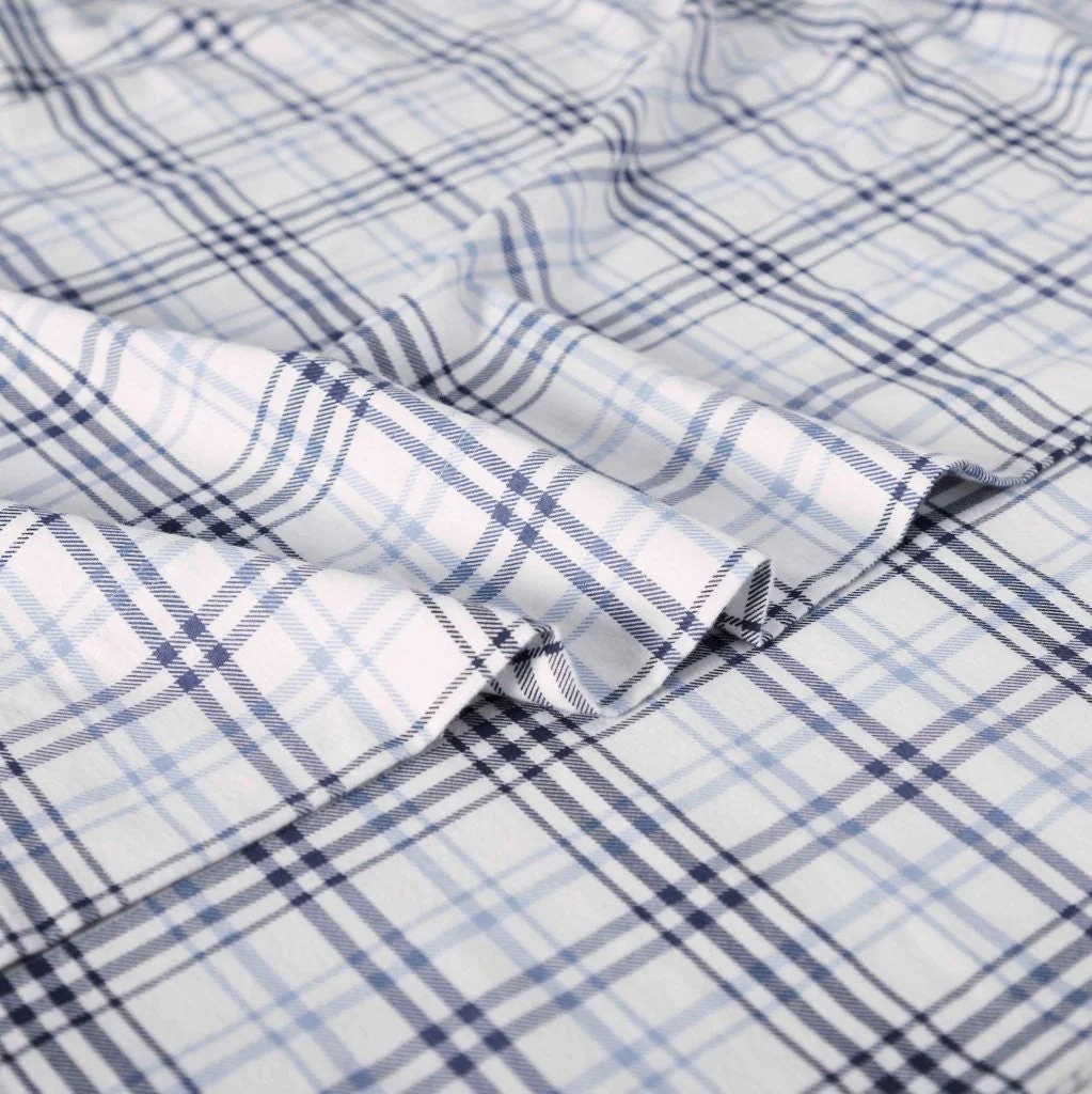 100% Cotton Flannel Sheet Set Plaid Classic Modern Farmhouse Deep Pocket - Image 44