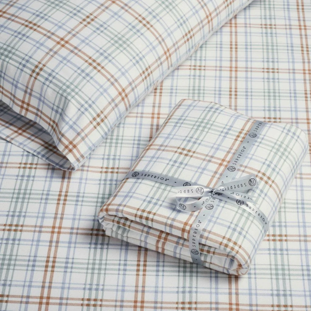 100% Cotton Flannel Sheet Set Plaid Classic Modern Farmhouse Deep Pocket - Image 5
