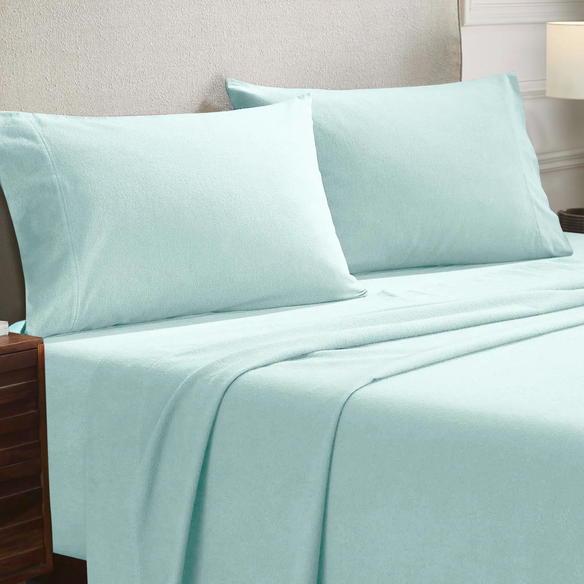 Solid Flannel Cotton Soft Fuzzy Pillowcases, Set of 2 - Image 11