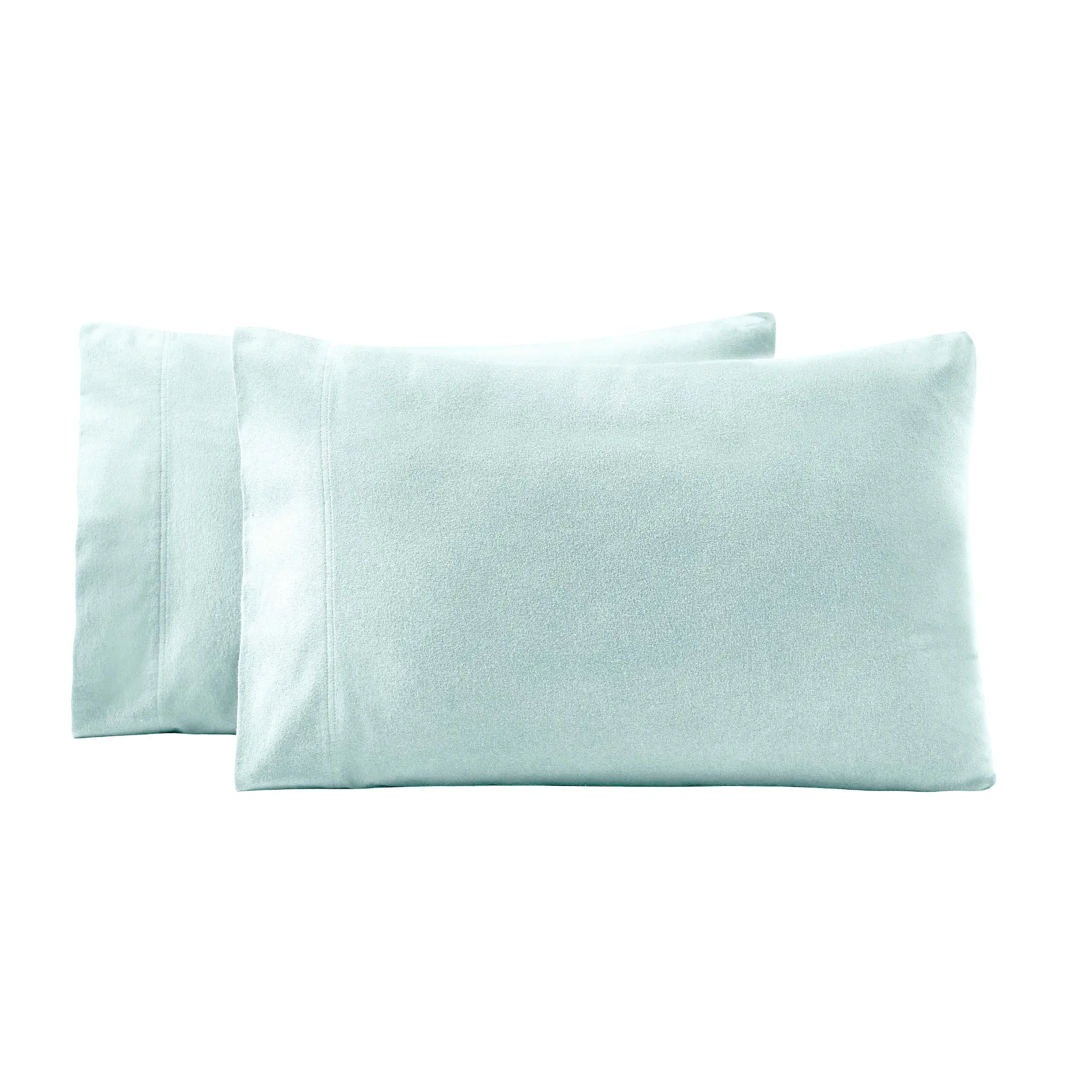 Solid Flannel Cotton Soft Fuzzy Pillowcases, Set of 2 - Image 12