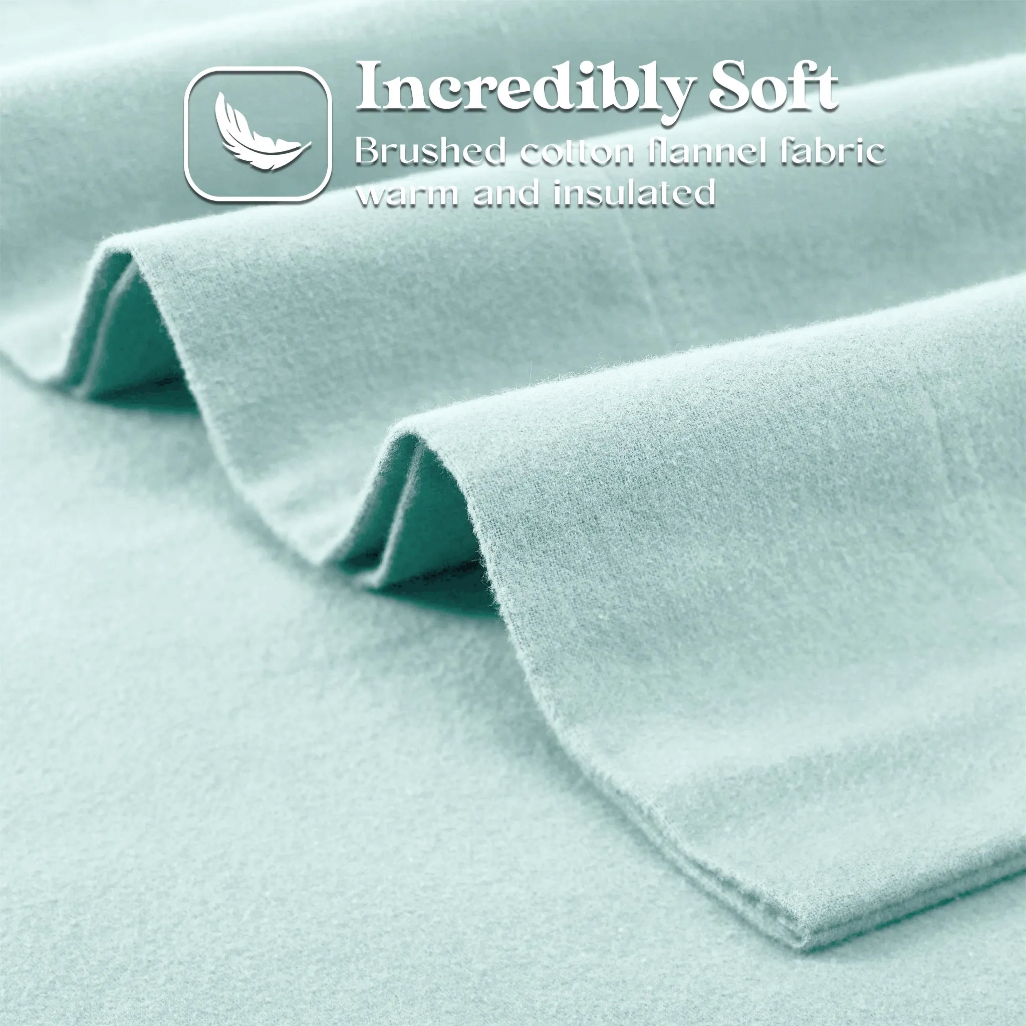 Solid Flannel Cotton Soft Fuzzy Pillowcases, Set of 2 - Image 13