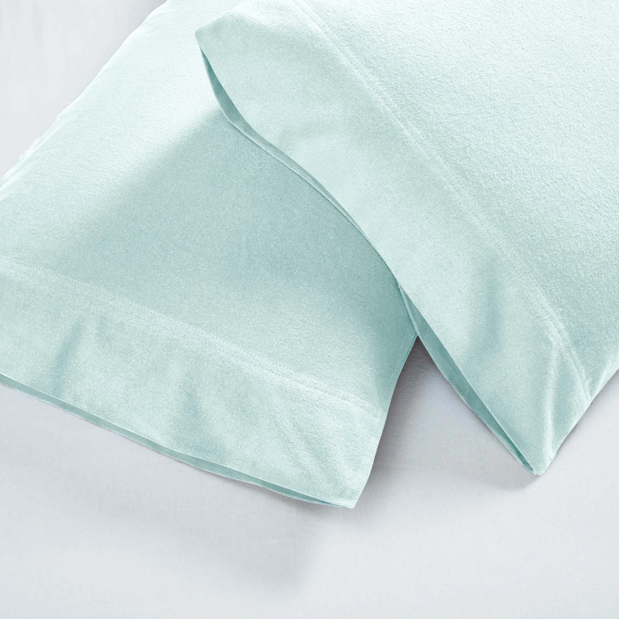 Solid Flannel Cotton Soft Fuzzy Pillowcases, Set of 2 - Image 15