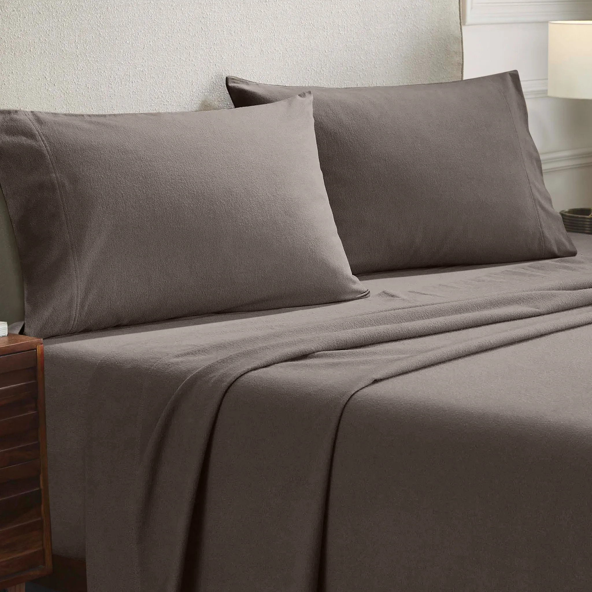 Solid Flannel Cotton Soft Fuzzy Pillowcases, Set of 2 - Image 21