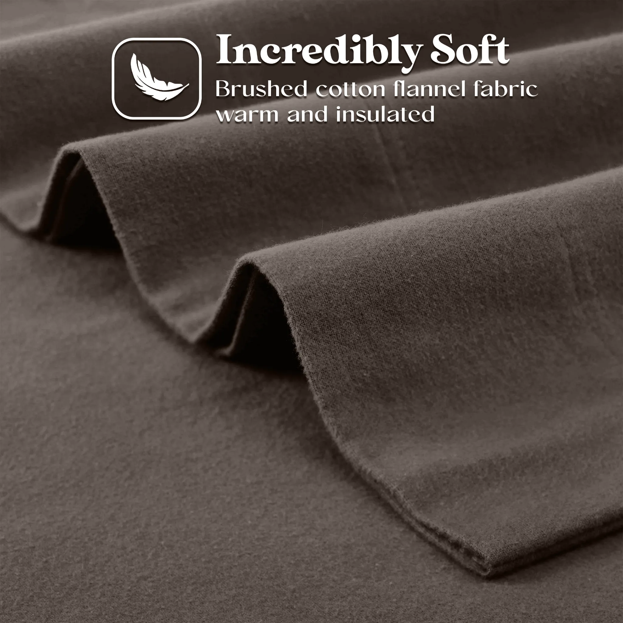 Solid Flannel Cotton Soft Fuzzy Pillowcases, Set of 2 - Image 23