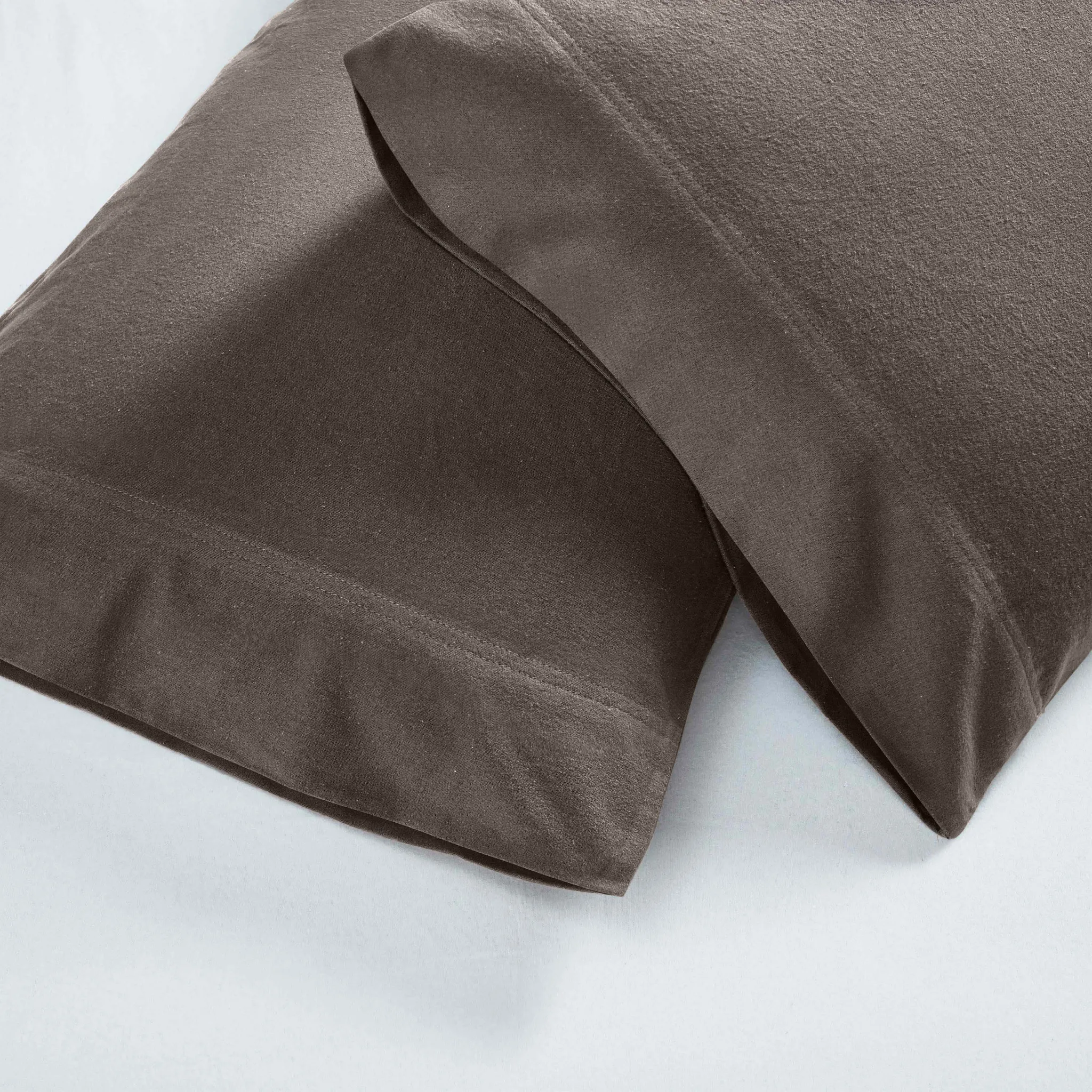 Solid Flannel Cotton Soft Fuzzy Pillowcases, Set of 2 - Image 25