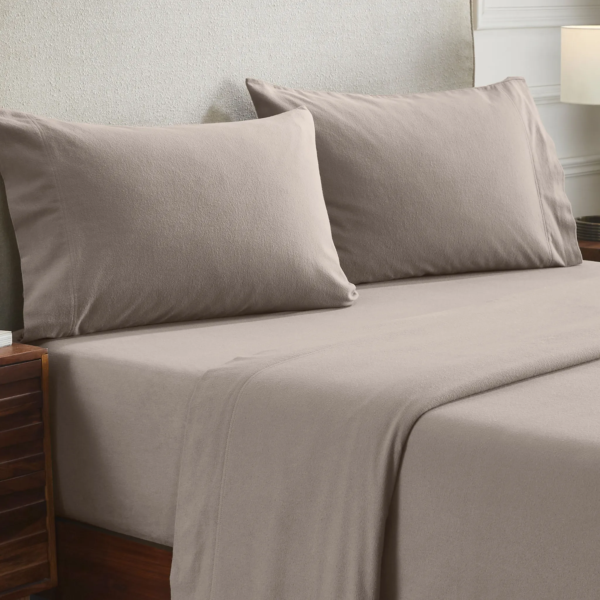 Solid Flannel Cotton Soft Fuzzy Pillowcases, Set of 2 - Image 26