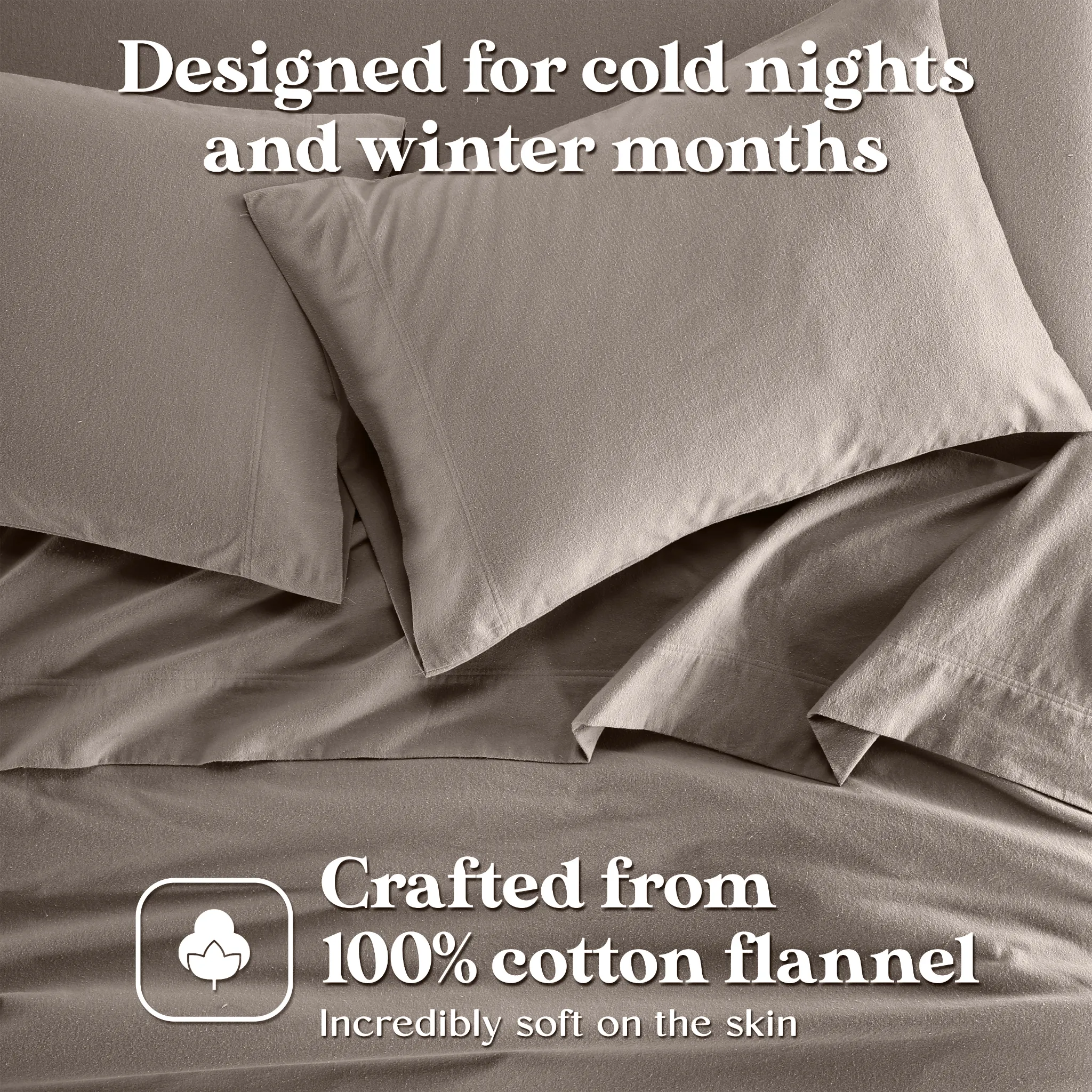 Solid Flannel Cotton Soft Fuzzy Pillowcases, Set of 2 - Image 28