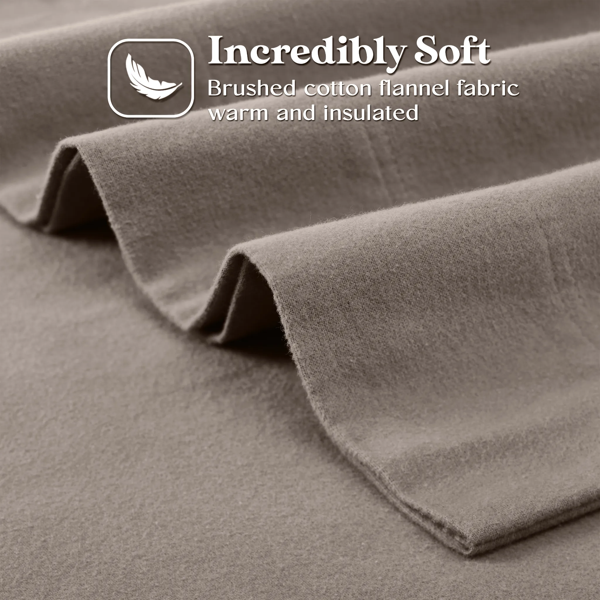 Solid Flannel Cotton Soft Fuzzy Pillowcases, Set of 2 - Image 29