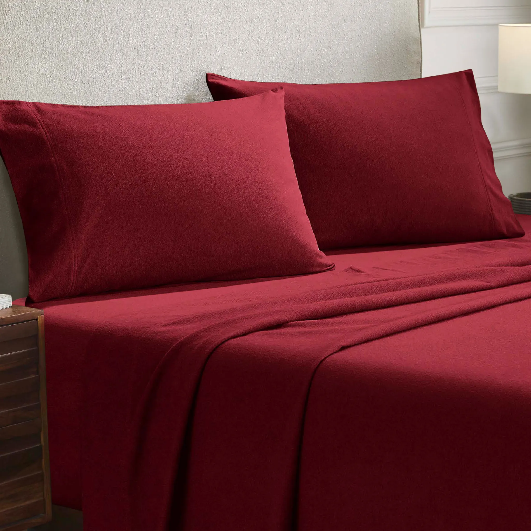 Solid Flannel Cotton Soft Fuzzy Pillowcases, Set of 2 - Image 31