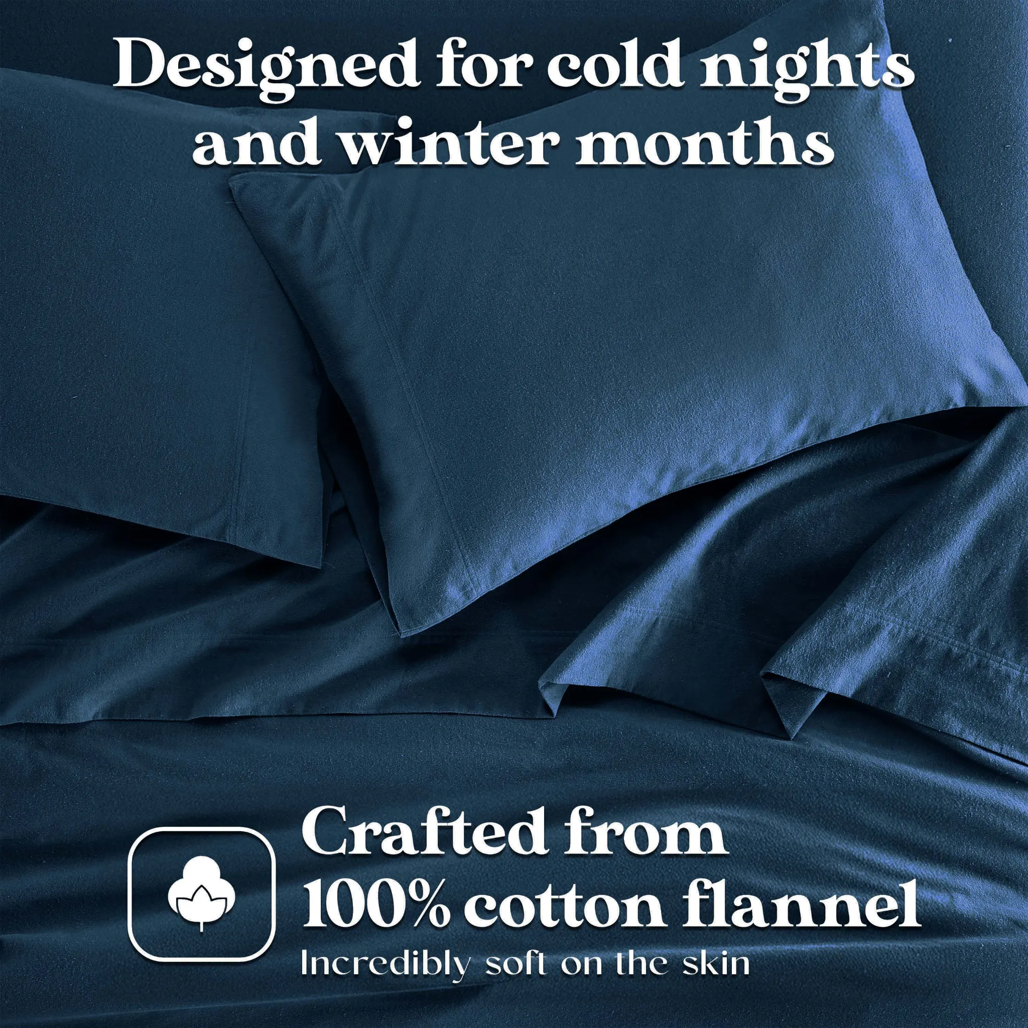 Solid Flannel Cotton Soft Fuzzy Pillowcases, Set of 2 - Image 39