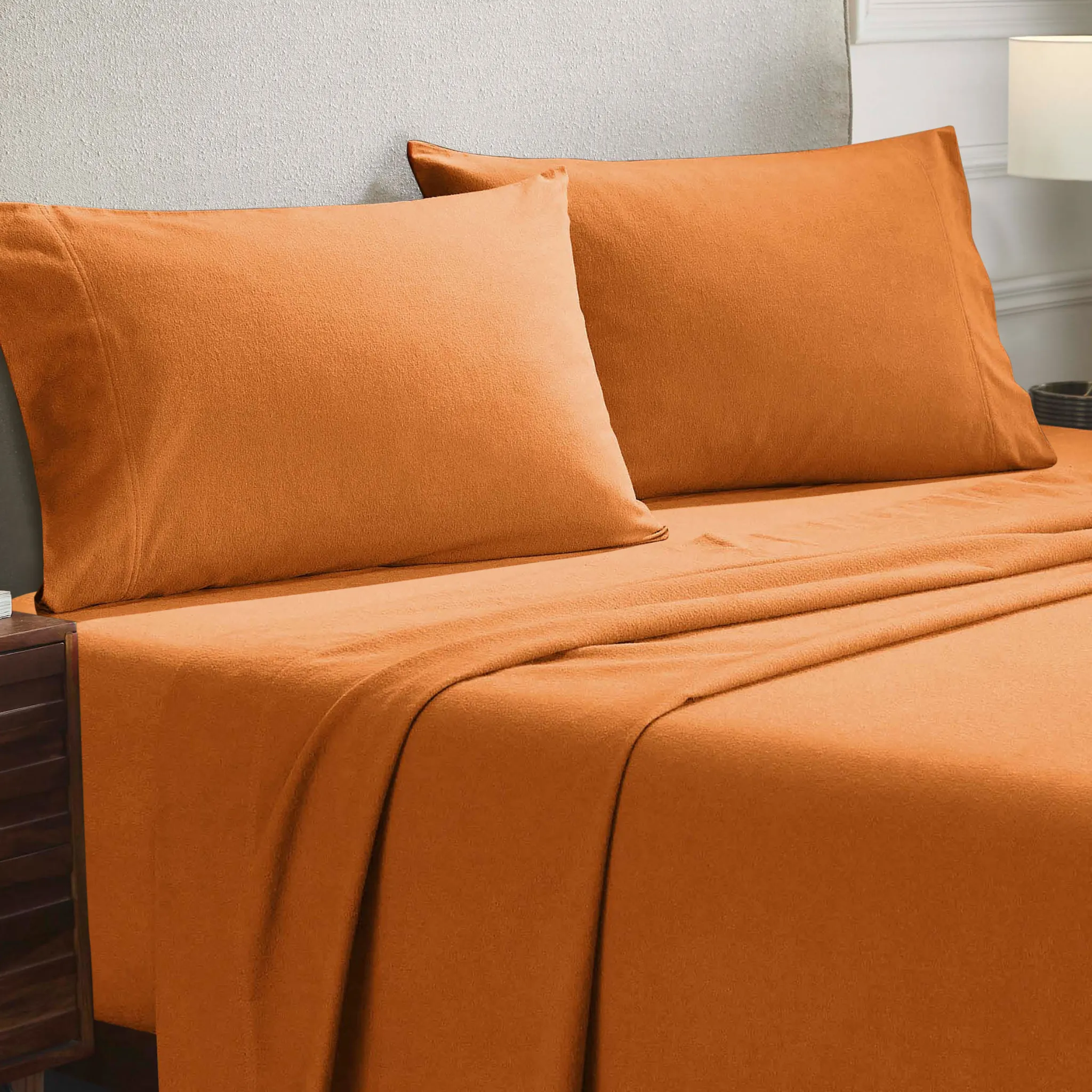 Solid Flannel Cotton Soft Fuzzy Pillowcases, Set of 2 - Image 41