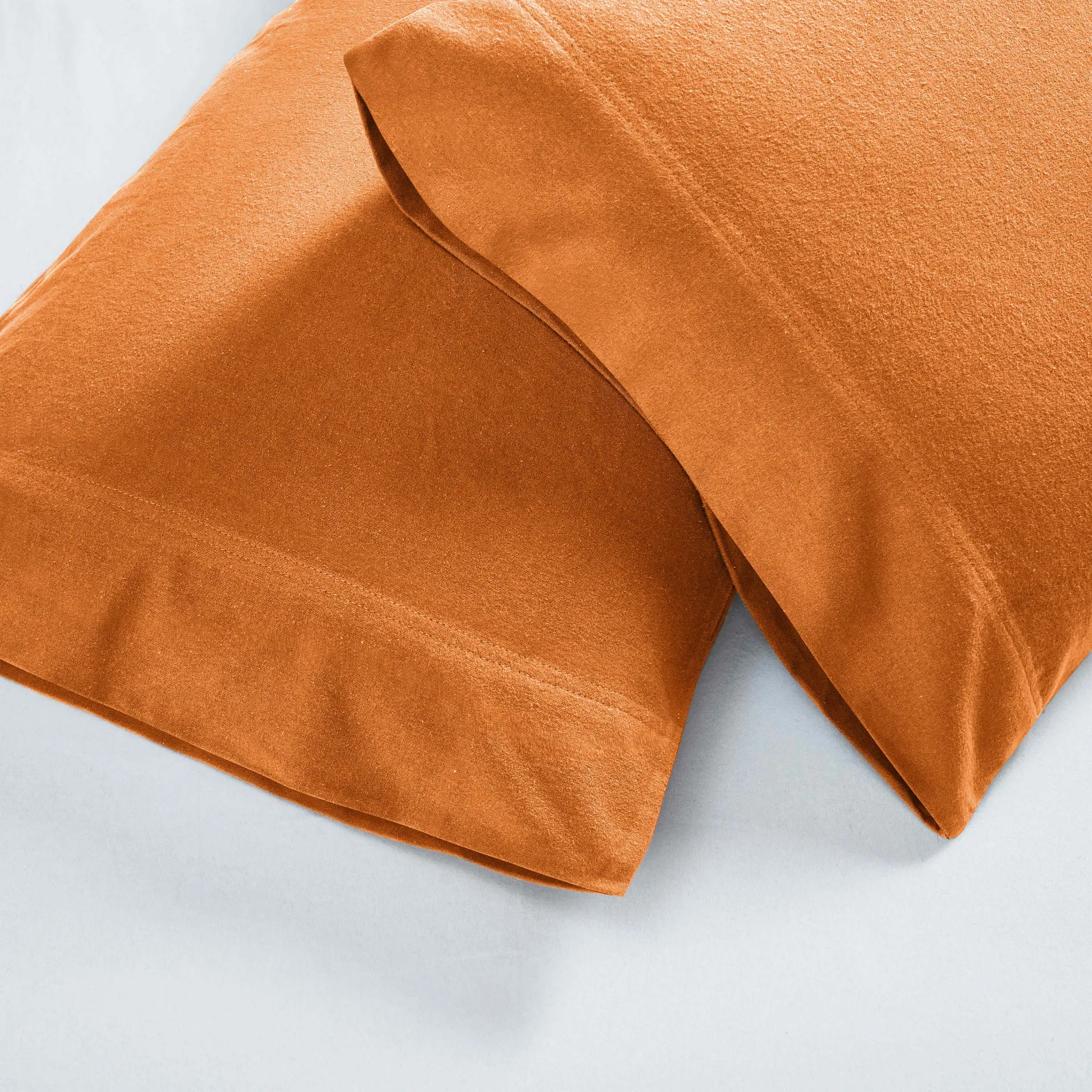 Solid Flannel Cotton Soft Fuzzy Pillowcases, Set of 2 - Image 45