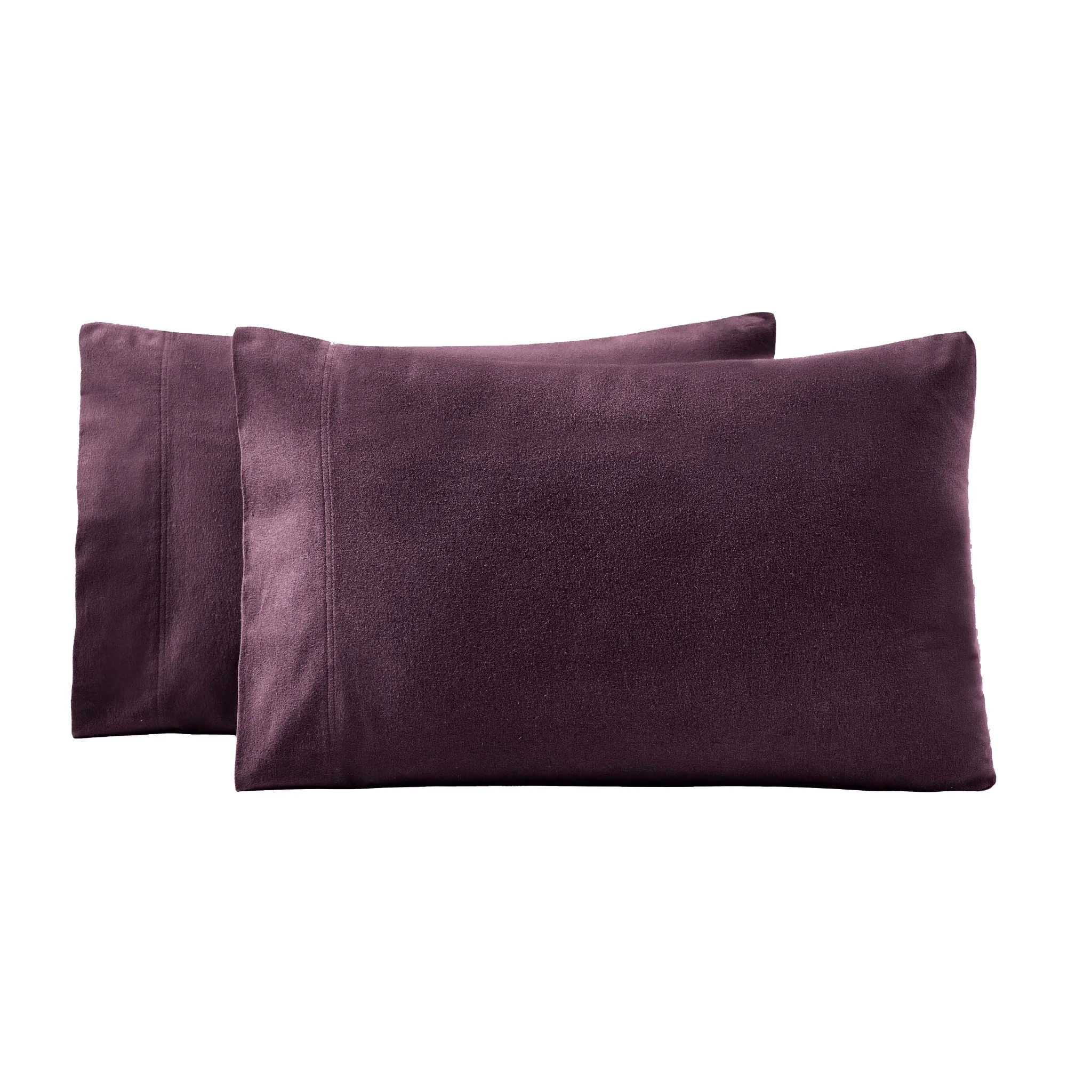 Solid Flannel Cotton Soft Fuzzy Pillowcases, Set of 2 - Image 47