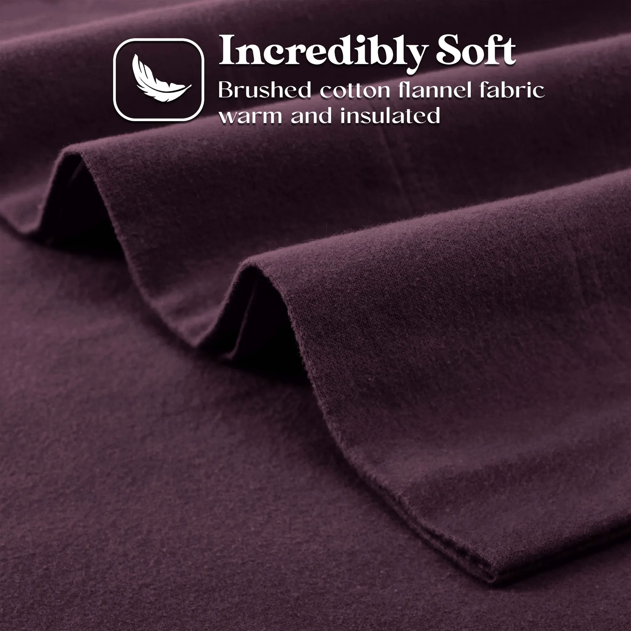 Solid Flannel Cotton Soft Fuzzy Pillowcases, Set of 2 - Image 48