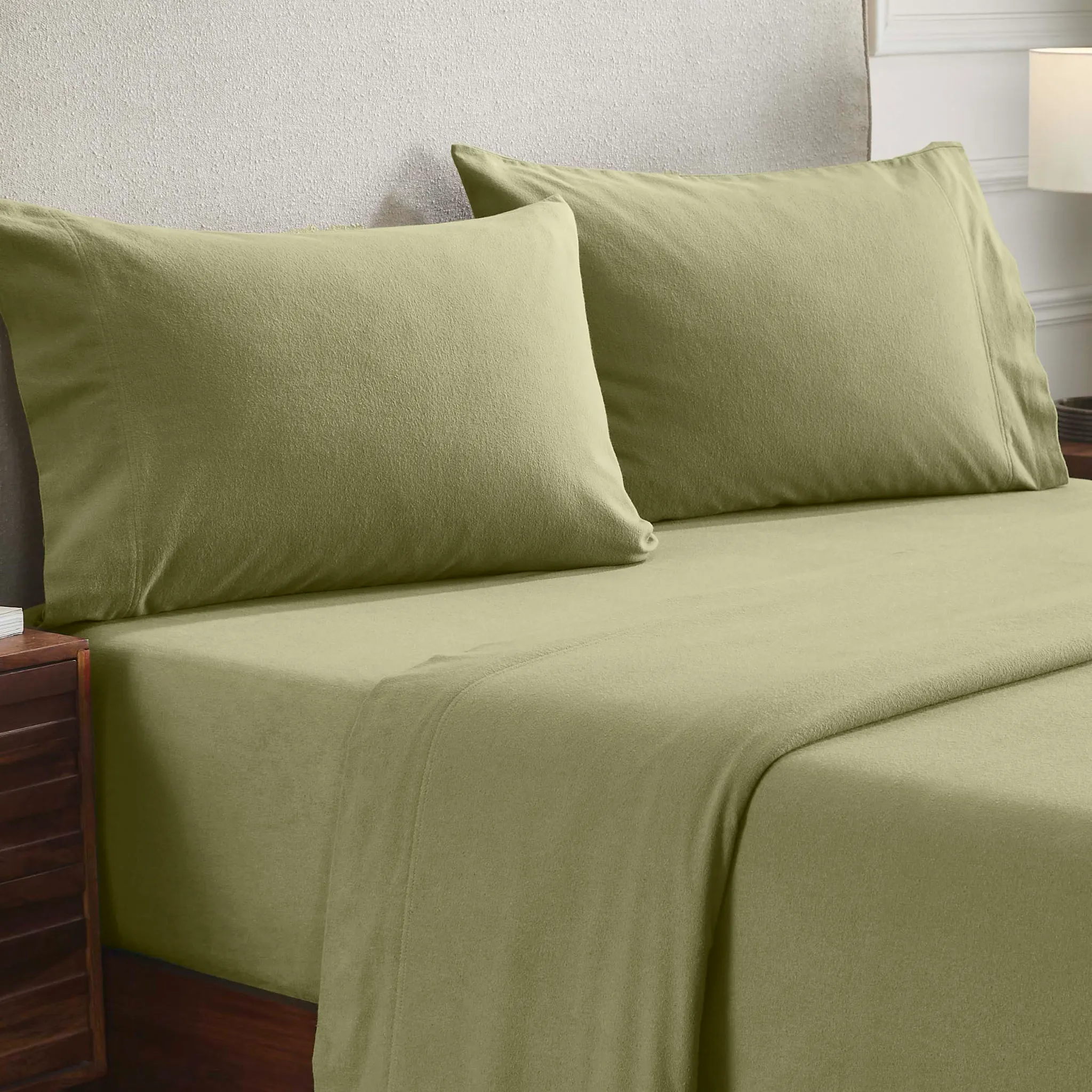 Solid Flannel Cotton Soft Fuzzy Pillowcases, Set of 2 - Image 51