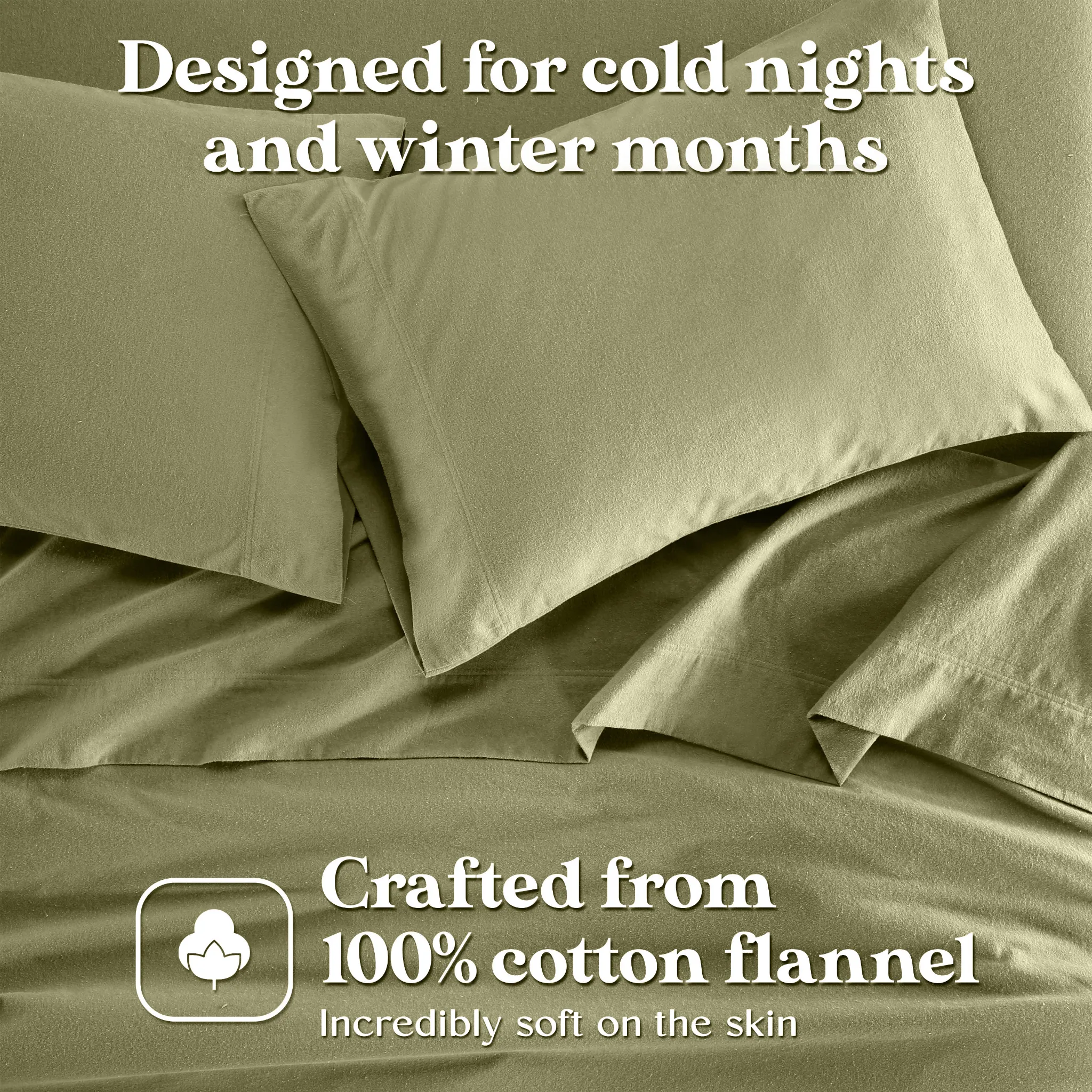 Solid Flannel Cotton Soft Fuzzy Pillowcases, Set of 2 - Image 53