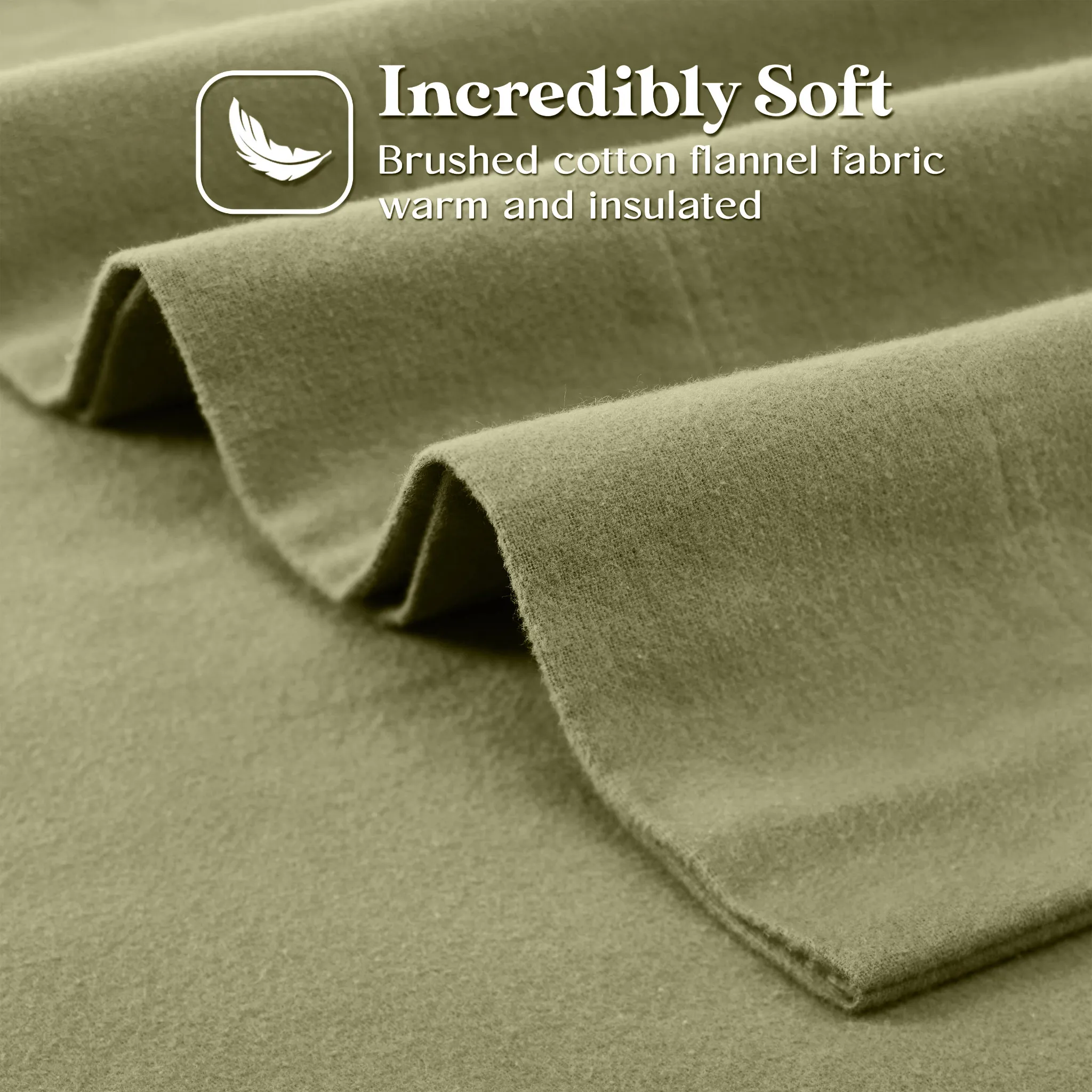 Solid Flannel Cotton Soft Fuzzy Pillowcases, Set of 2 - Image 54
