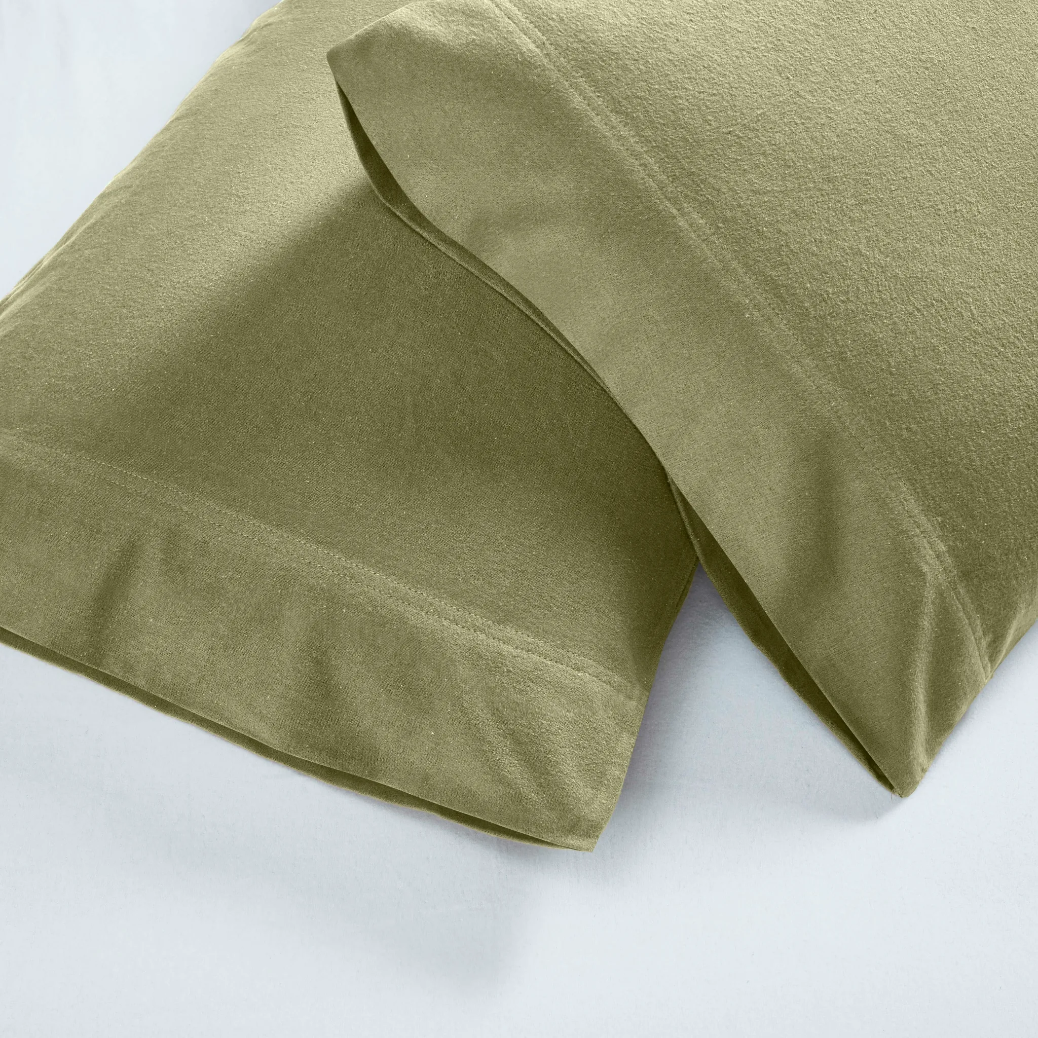 Solid Flannel Cotton Soft Fuzzy Pillowcases, Set of 2 - Image 55