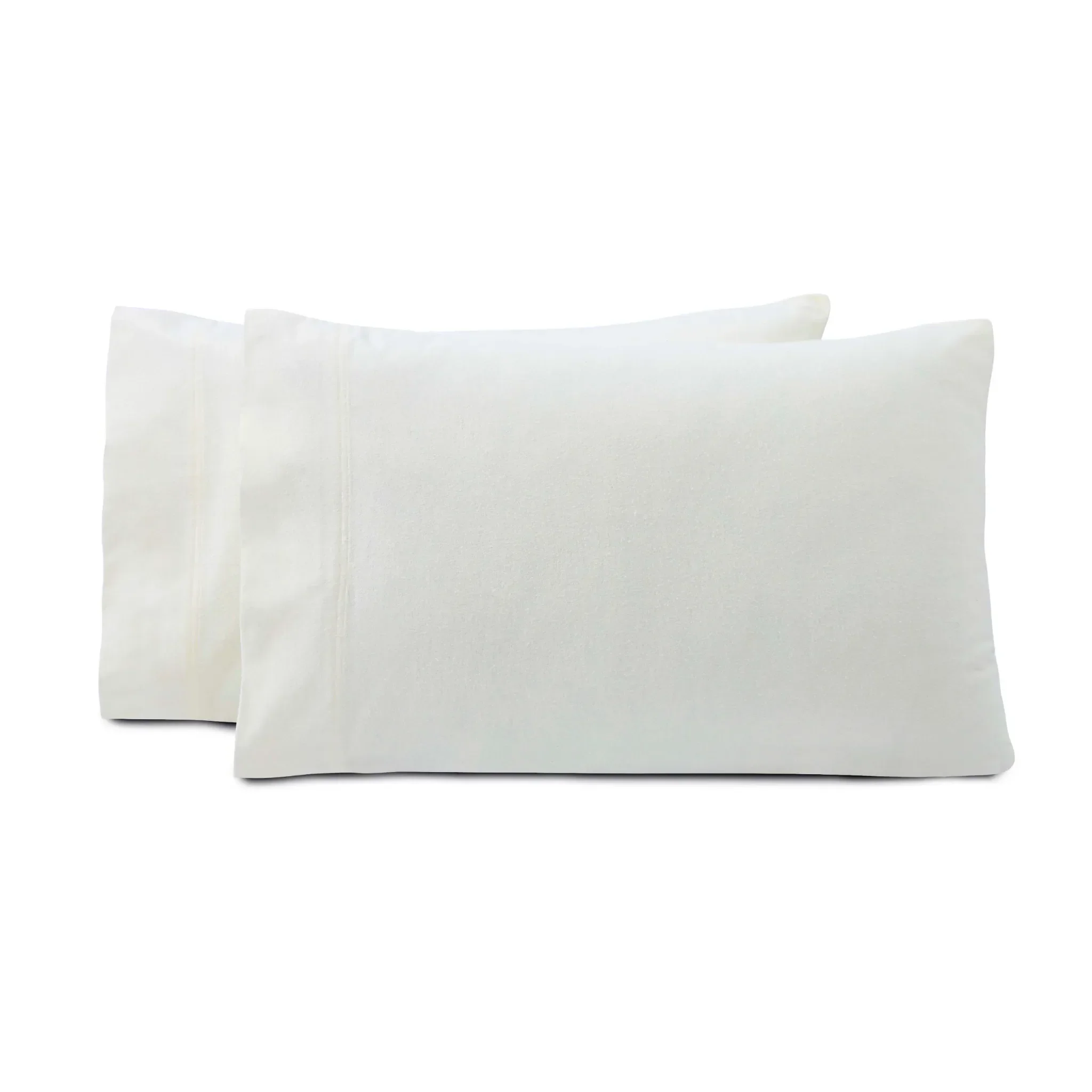 Solid Flannel Cotton Soft Fuzzy Pillowcases, Set of 2 - Image 7