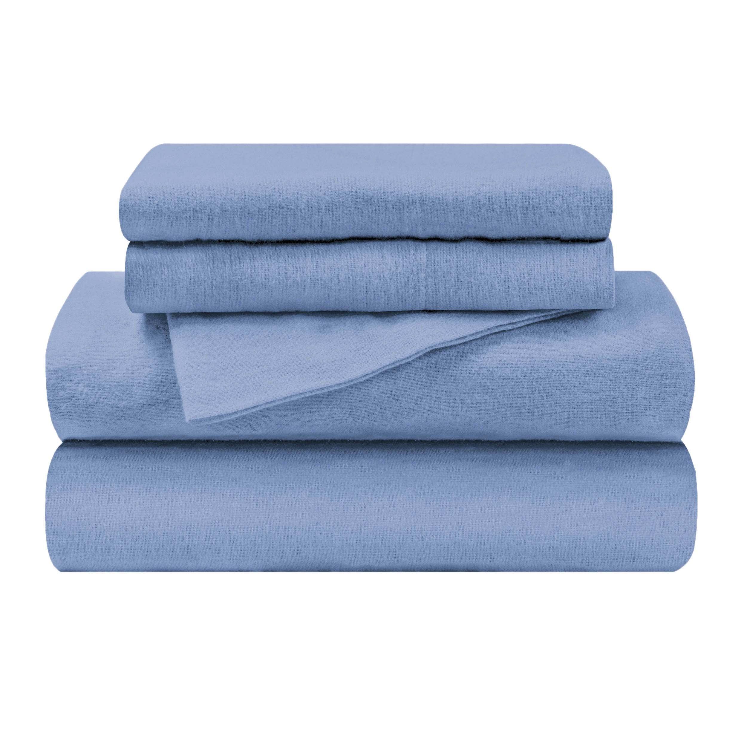 Cotton Flannel Trellis Traditional Solid Deep Pocket Bed Sheet Set - Image 12