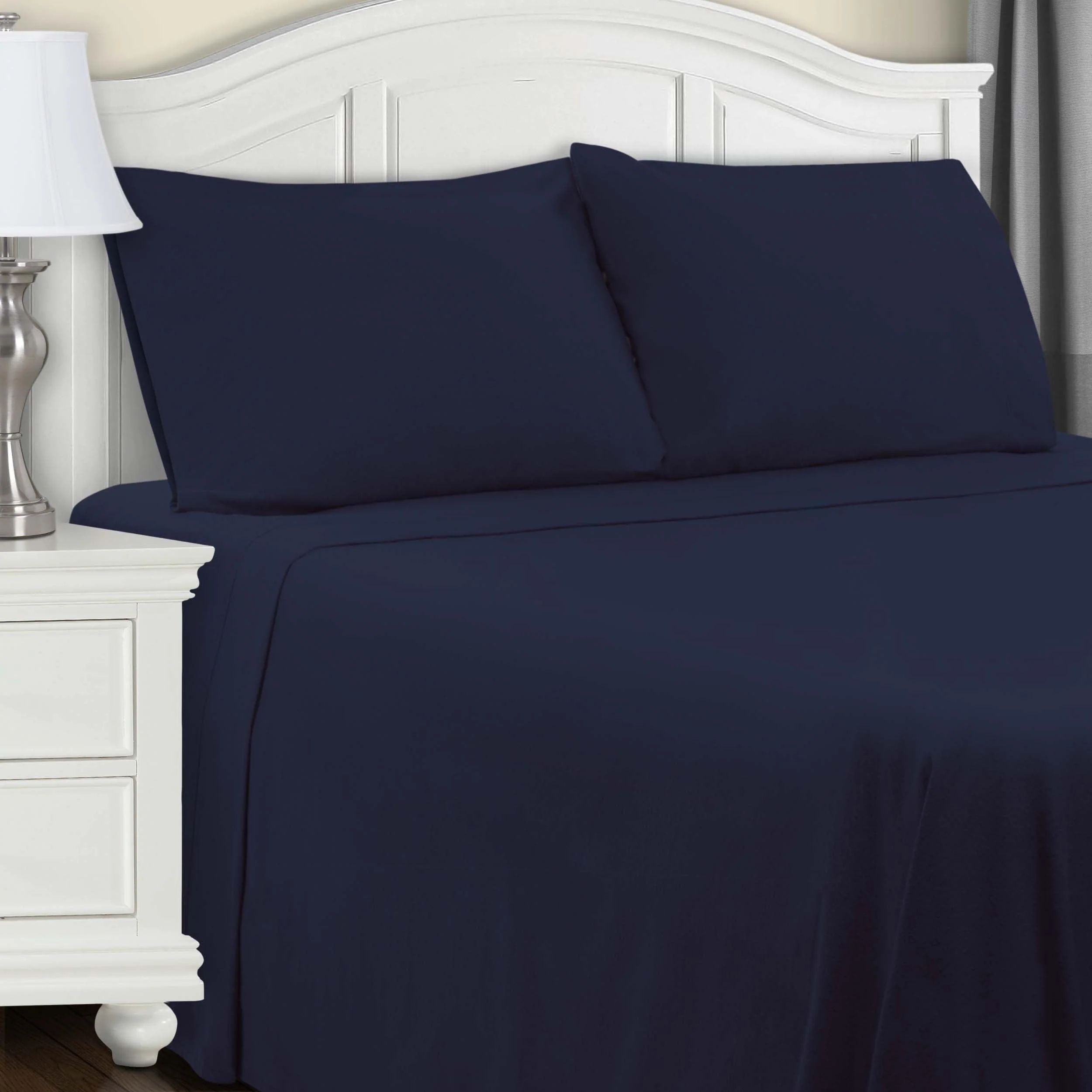 Cotton Flannel Trellis Traditional Solid Deep Pocket Bed Sheet Set - Image 14