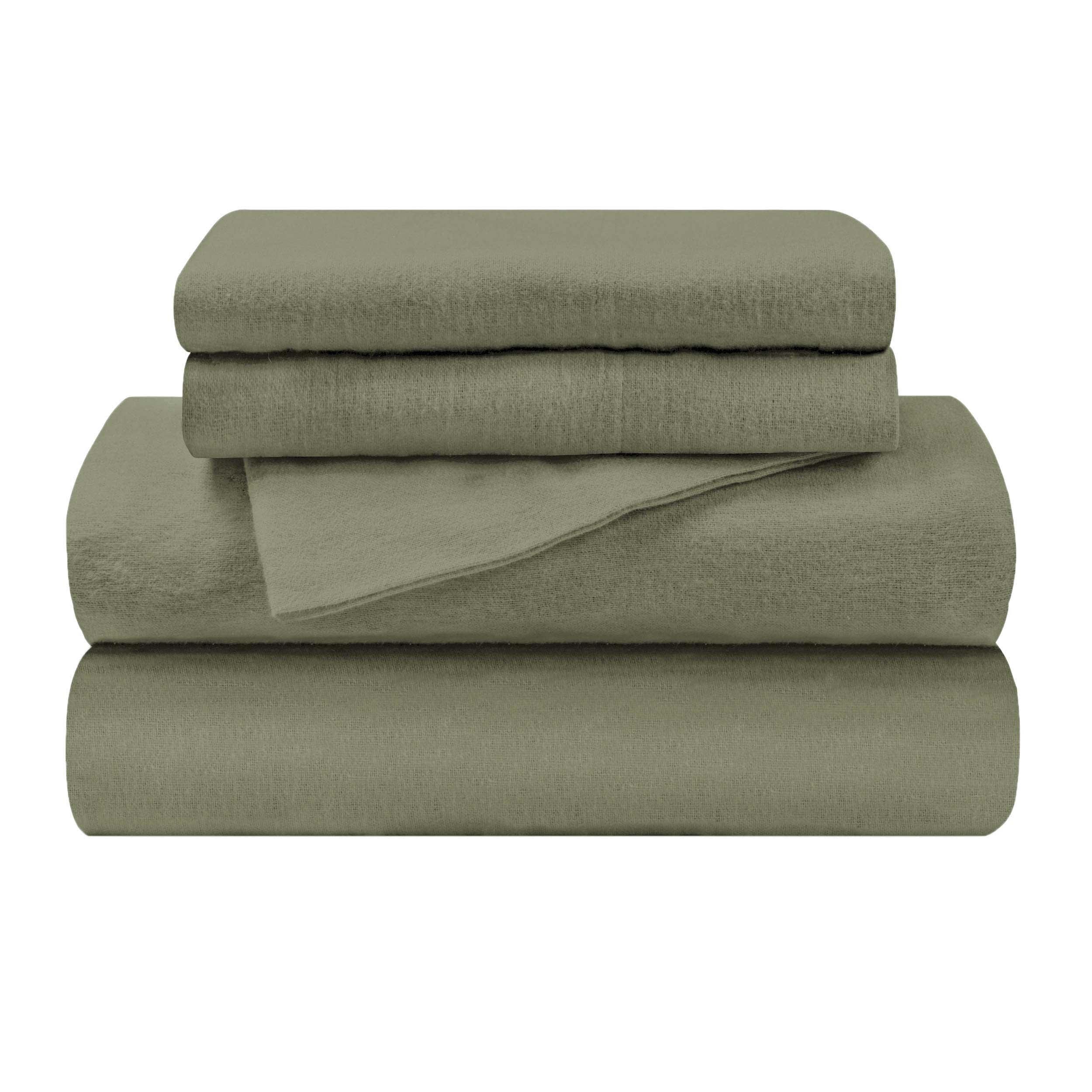 Cotton Flannel Trellis Traditional Solid Deep Pocket Bed Sheet Set - Image 21