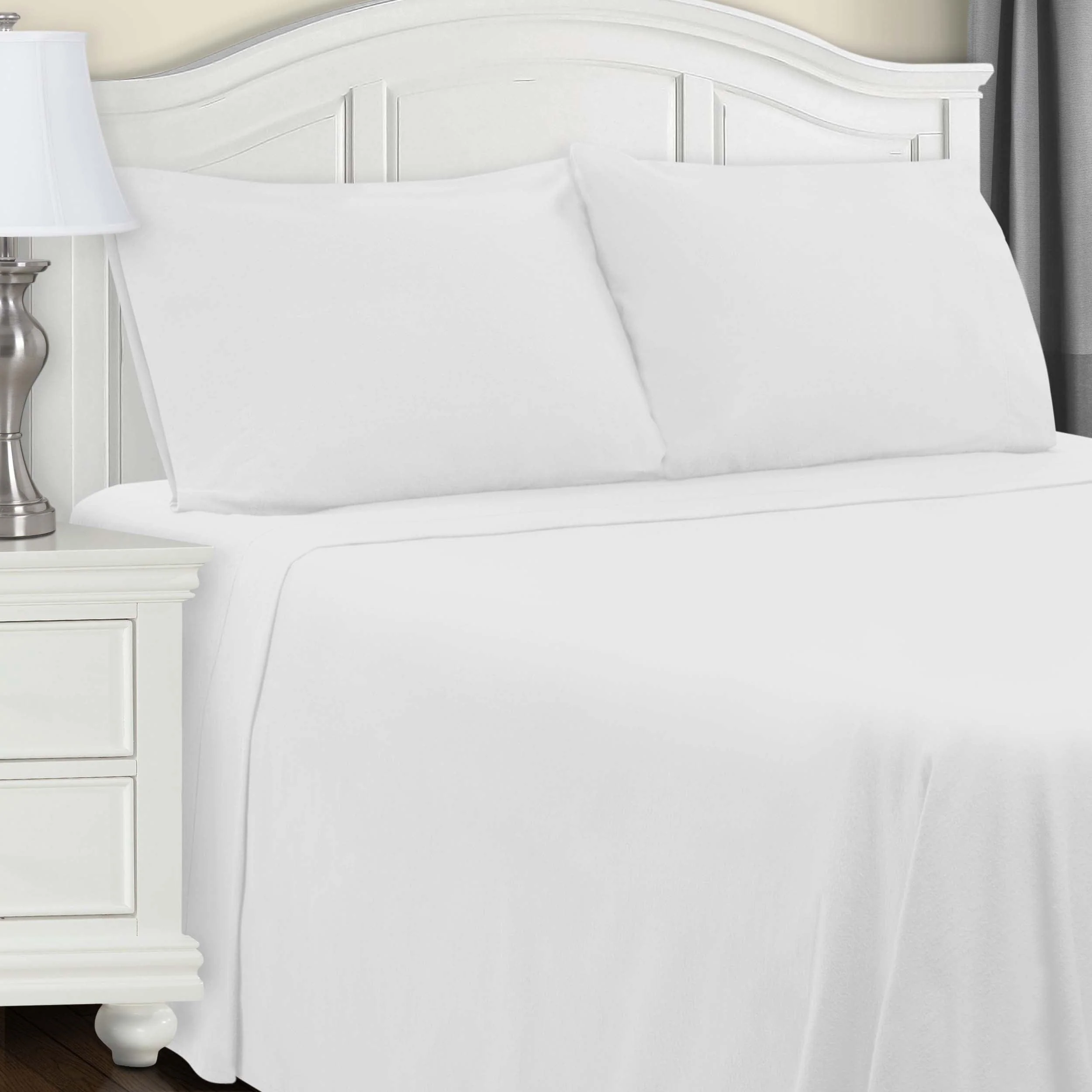 Cotton Flannel Trellis Traditional Solid Deep Pocket Bed Sheet Set - Image 23