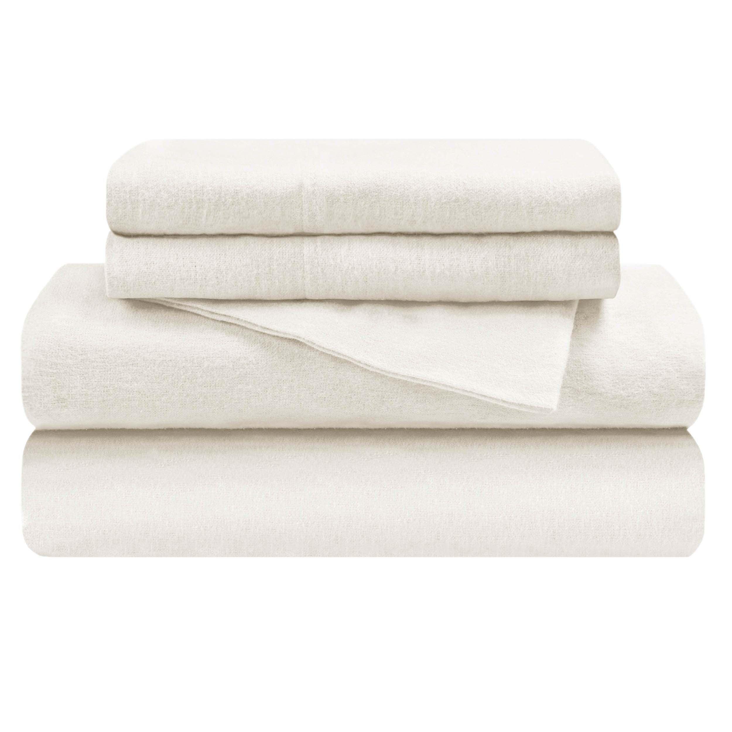 Cotton Flannel Trellis Traditional Solid Deep Pocket Bed Sheet Set - Image 9