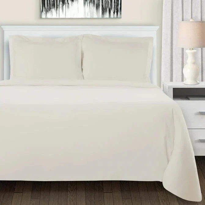 Cotton Flannel Solid Duvet Cover Set with Button Closure - Image 7
