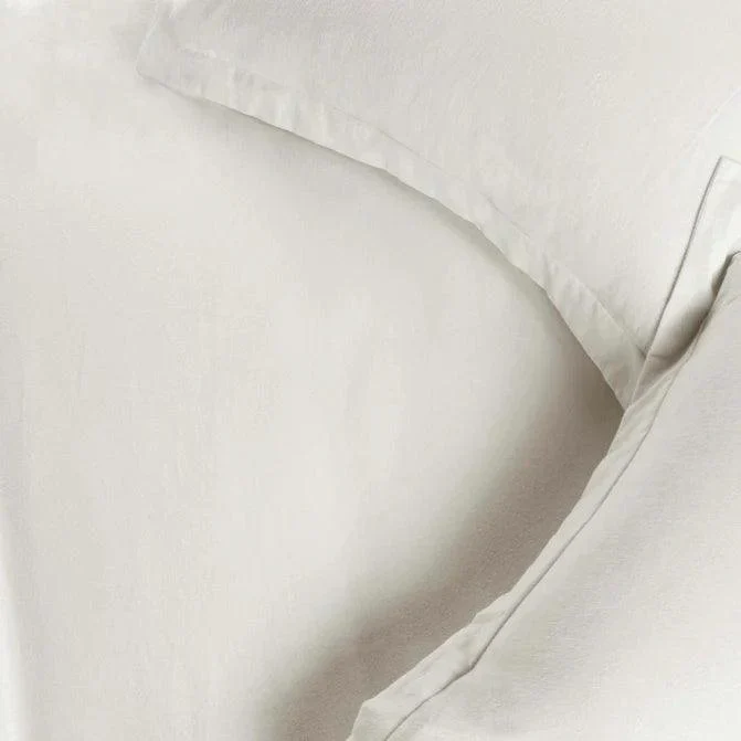 Cotton Flannel Solid Duvet Cover Set with Button Closure - Image 9