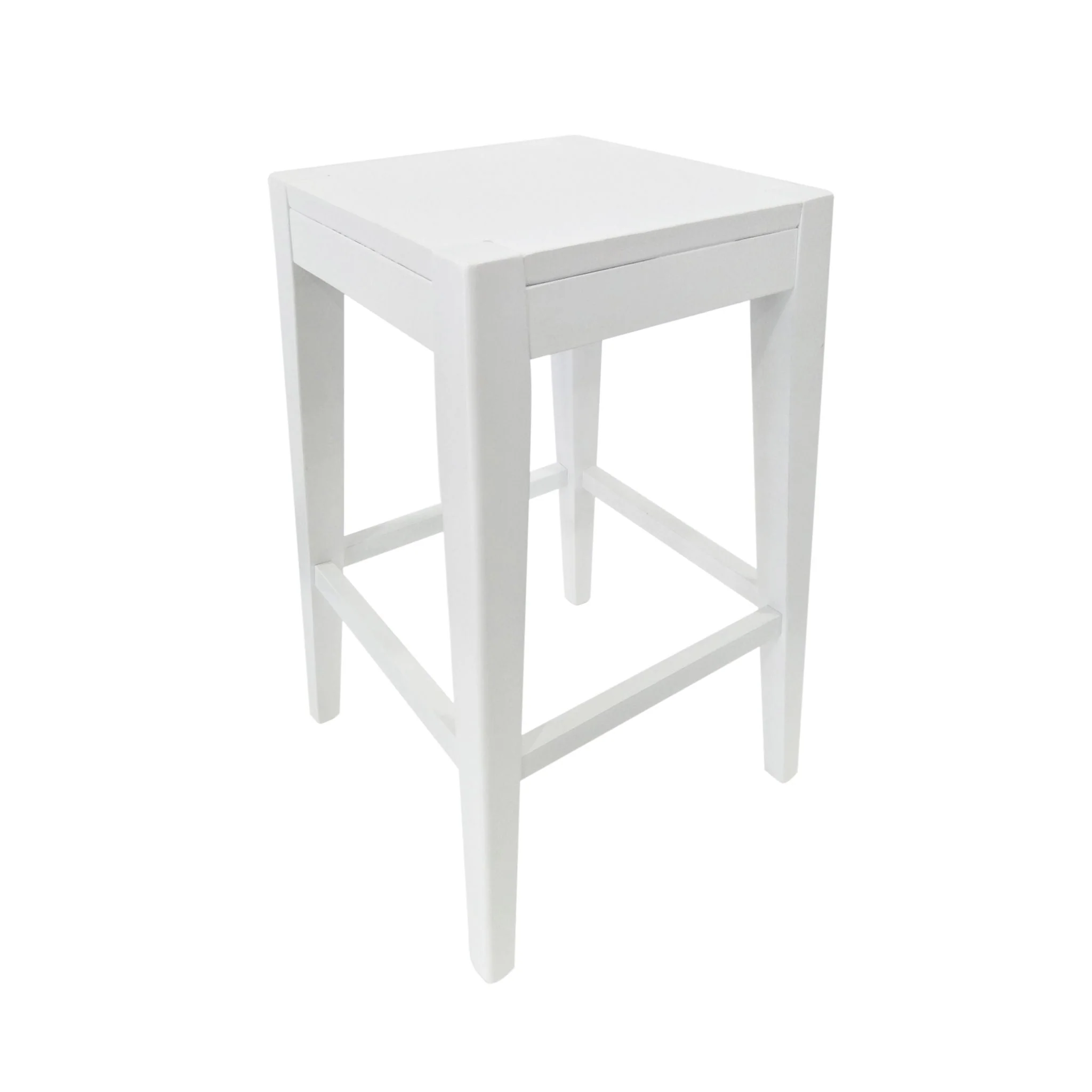 Counter Barstool (Set of 2), Rubber Wood - White - Image 8