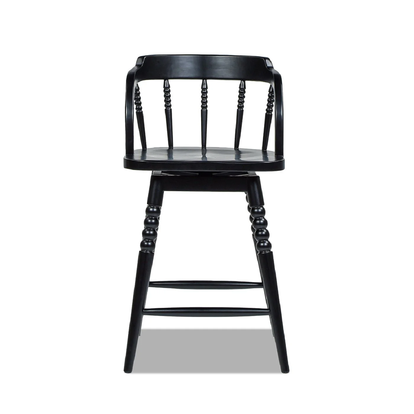Counter Stool with Spindle Low-Back and Footrest - Image 3
