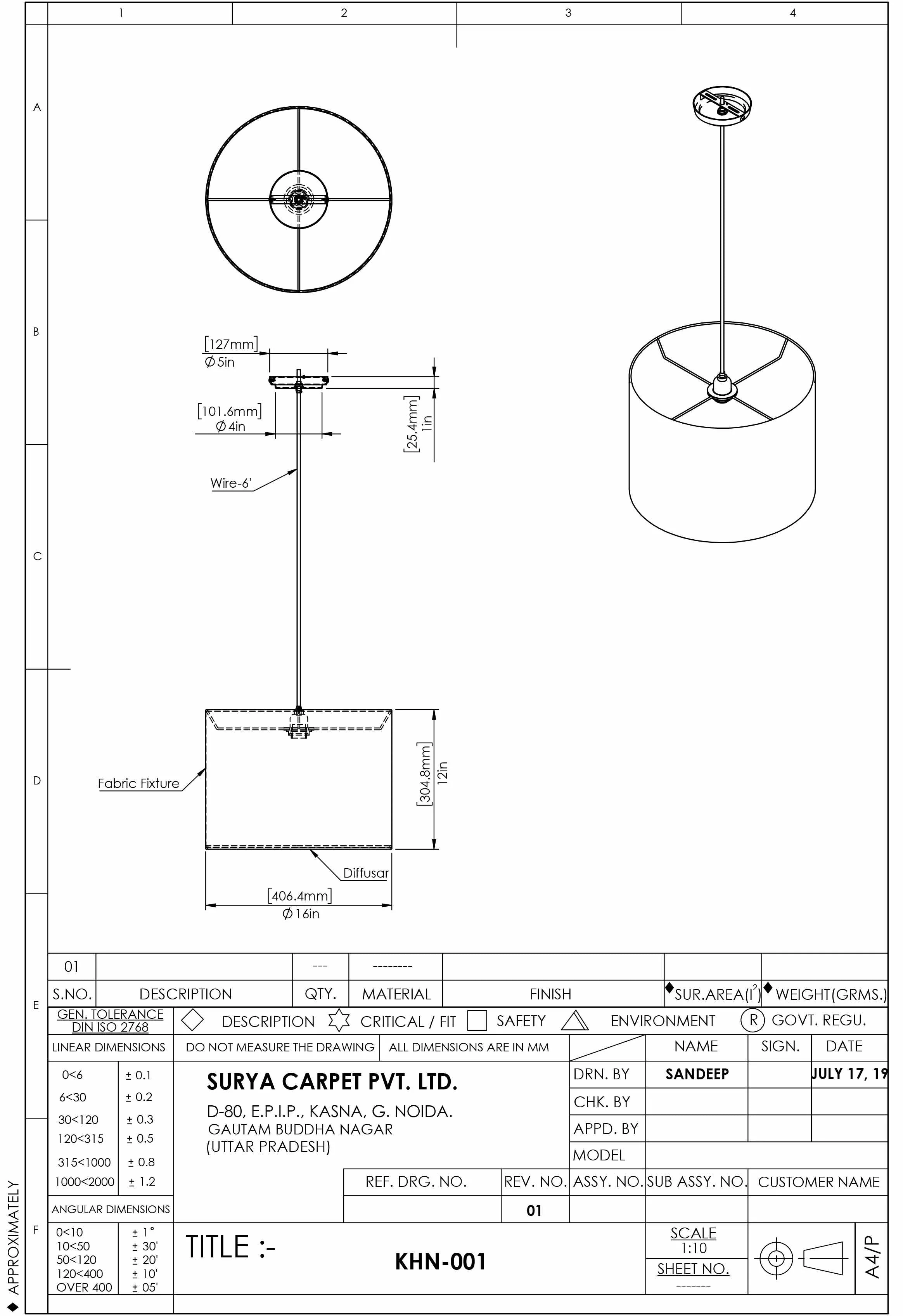 Countesthorpe Ceiling Light - Clearance - Image 6