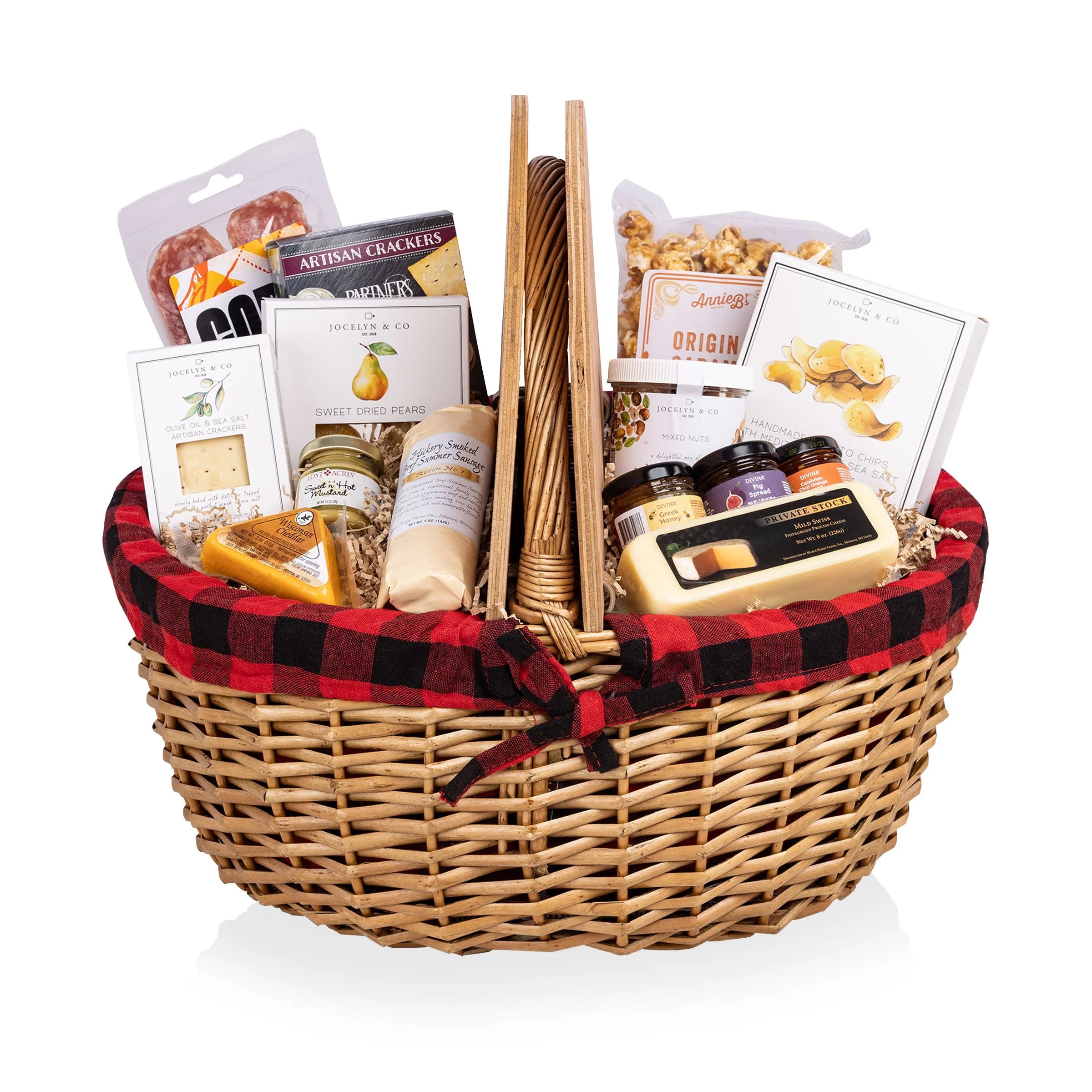 Country Basket with Gourmet Gift Pack - Image 3