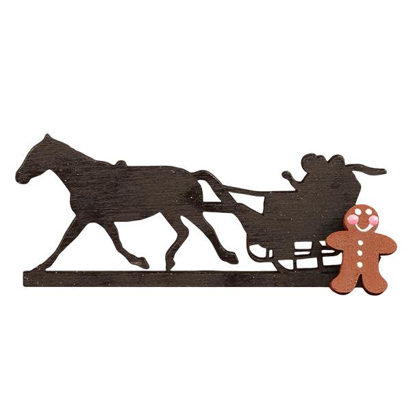 Covered Bridge & Sleigh Gingerbread Lighted Holiday Decoration - Image 3