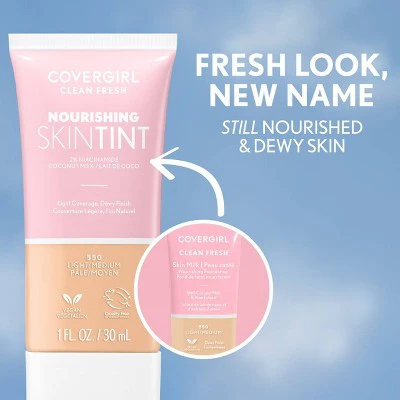 COVERGIRL Clean Fresh Skin Milk Foundation Dewy Finish 520 Fair 1 fl oz - New - Image 4