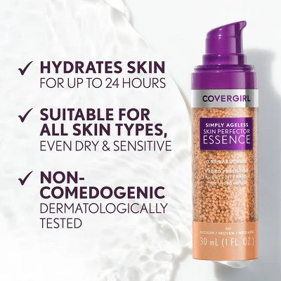 COVERGIRL Simply Ageless Skin Perfector Essence Foundation 60 Tan 1 fl oz - New - Image 10